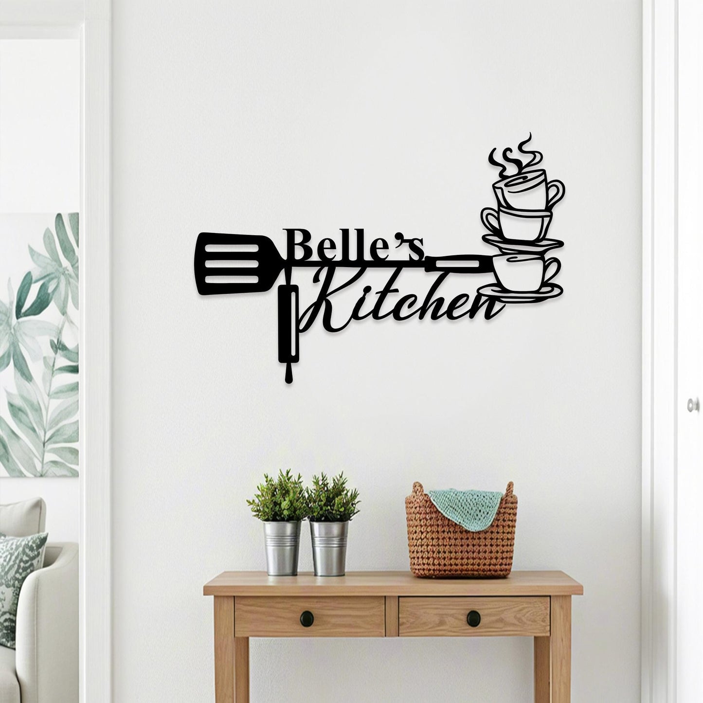 Custom Metal Kitchen Decor, Kitchen Wall Art, Kitchen Wall Decor, Kitchen Gifts for Mom, Personalized Kitchen Name Sign, Housewarming Gift