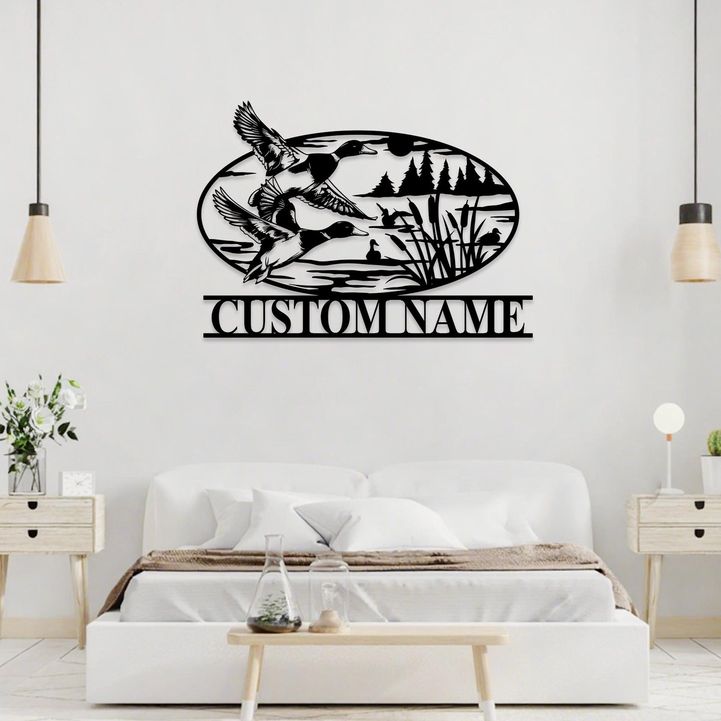Custom Duck Hunting Name Sign,Hunter Metal Sign,Duck Metal Wall Art,Duck Hunting Sign,Hunter Cabin Sign,Duck Hunter Gifts,Lake House Decor