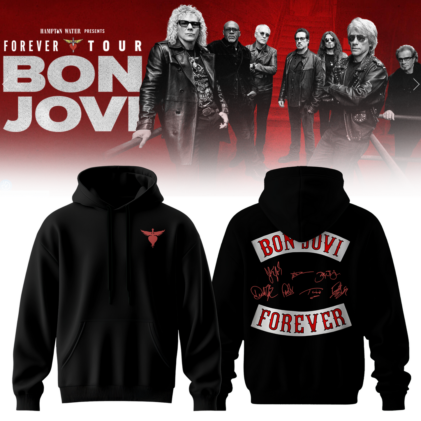 BON JOVI “Forever Tour” Signature Collection Limited Edition – Hoodie