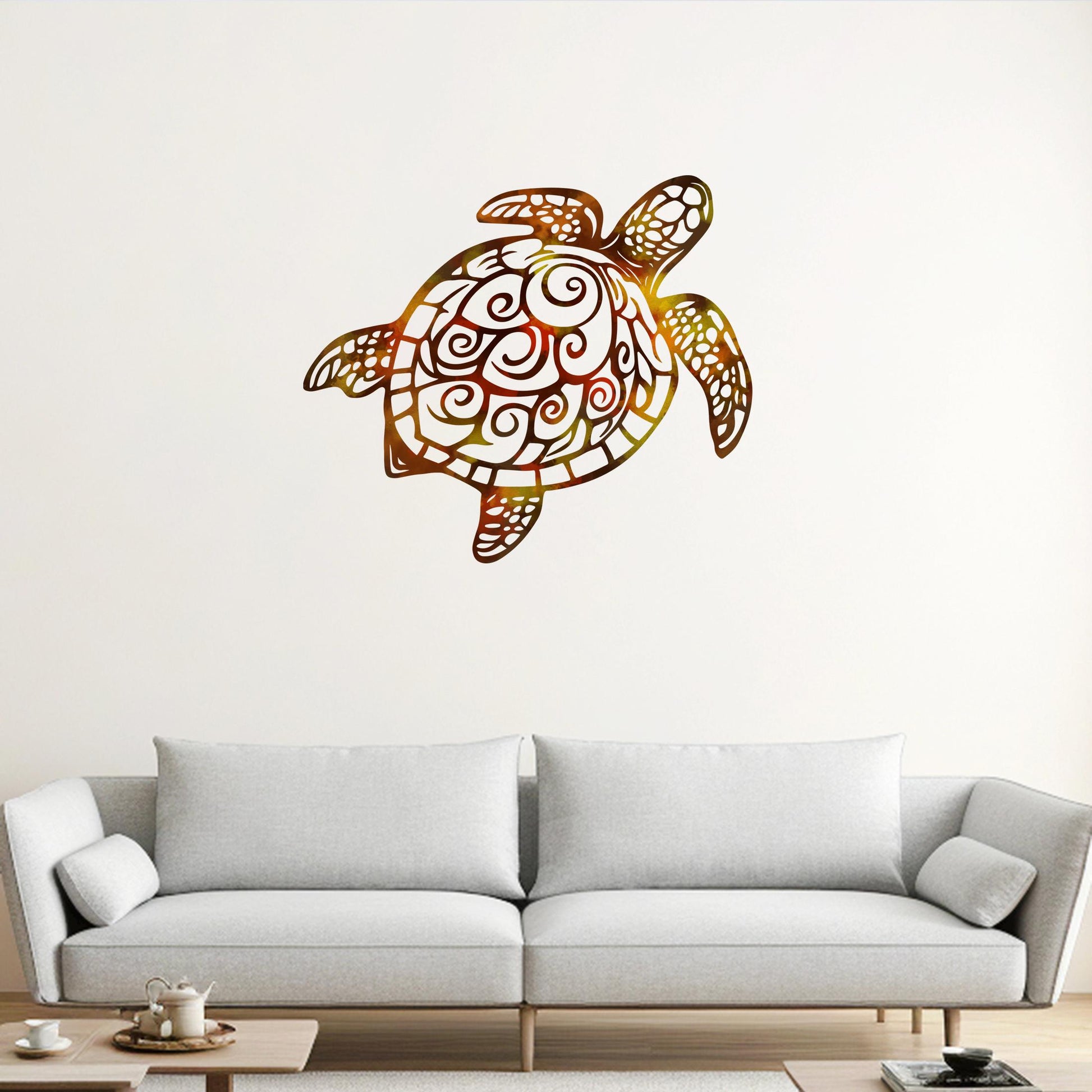 Metal Sea Turtle Wall Art,Sea Turtle Wall Decor,Turtle Metal Sign,Beach House Decor,Front Door Sign,Tropical Decor,Turtle Gift,Father‘s Day