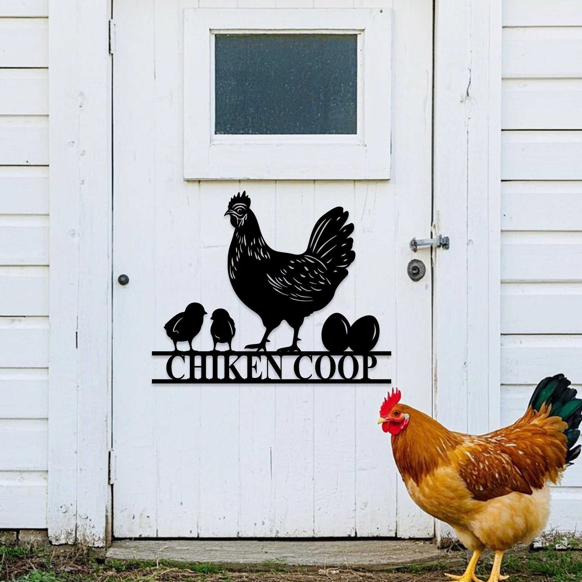 Farm Fresh Eggs Sign, Personalized Chicken Sign, Hen house sign, Custom Farm Sign, Chicken Coop Sign, Chicken Farm, Eggs Farmed Sign