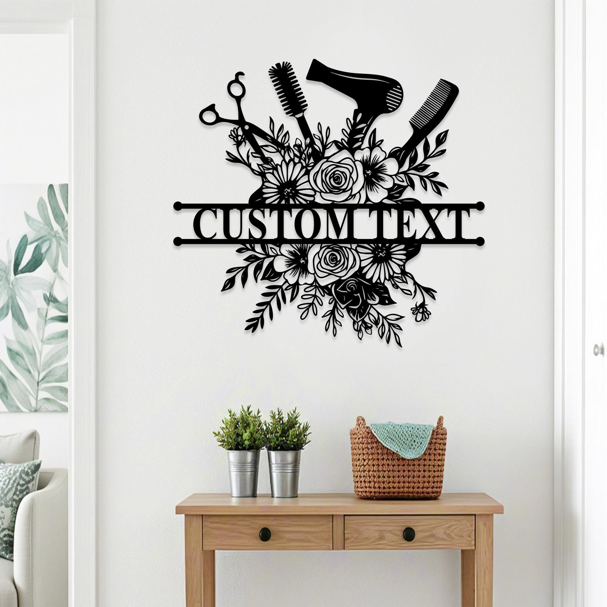 Custom Hair Salon Metal Sign, Personalized Salon Wall Decor, Hair Salon Sign, Salon Welcome Sign, Beauty Salon Wall Art, Hair Stylist Gift