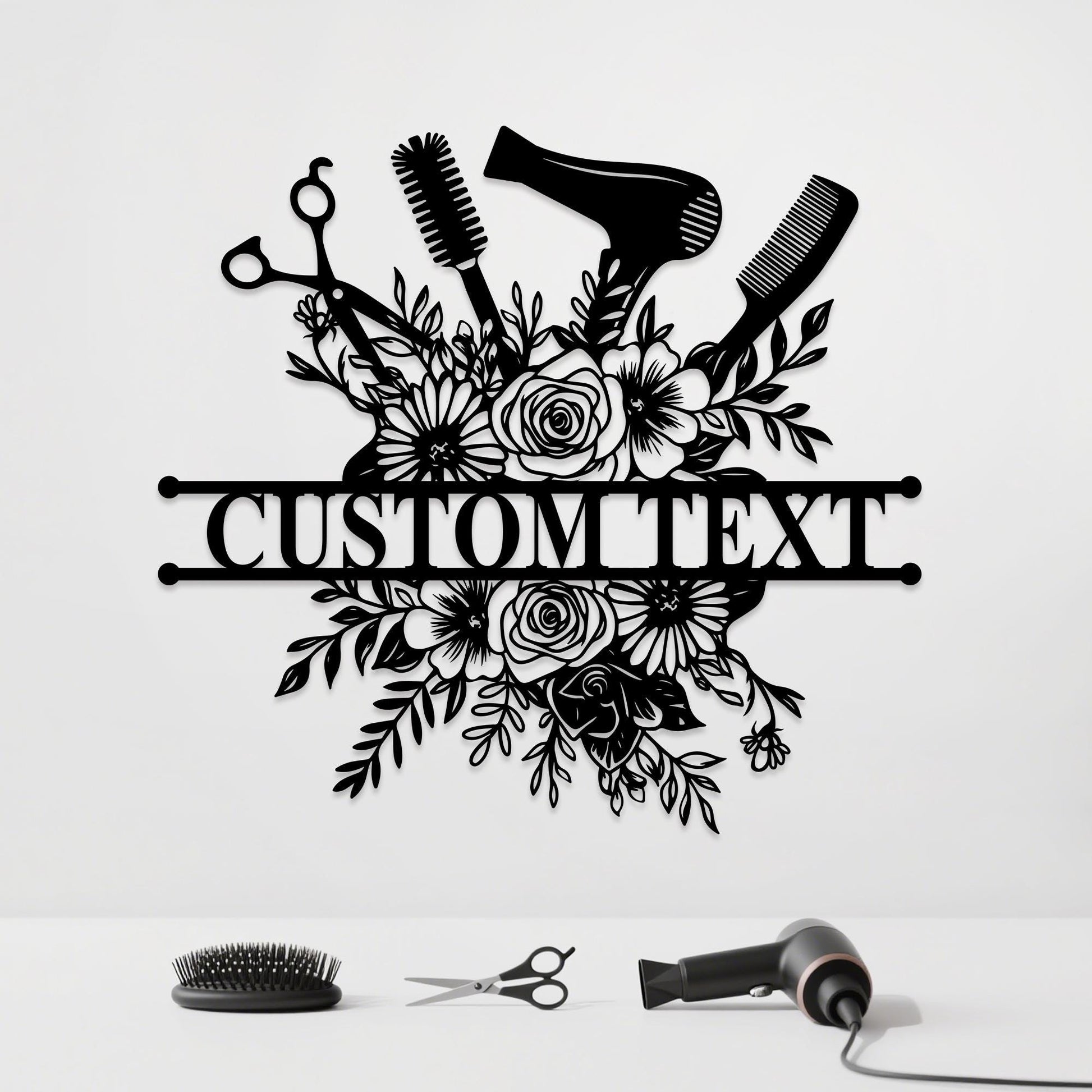 Custom Hair Salon Metal Sign, Personalized Salon Wall Decor, Hair Salon Sign, Salon Welcome Sign, Beauty Salon Wall Art, Hair Stylist Gift