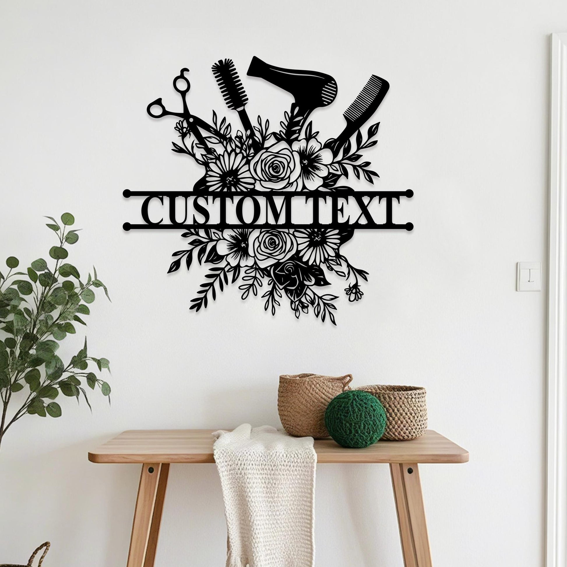 Custom Hair Salon Metal Sign, Personalized Salon Wall Decor, Hair Salon Sign, Salon Welcome Sign, Beauty Salon Wall Art, Hair Stylist Gift