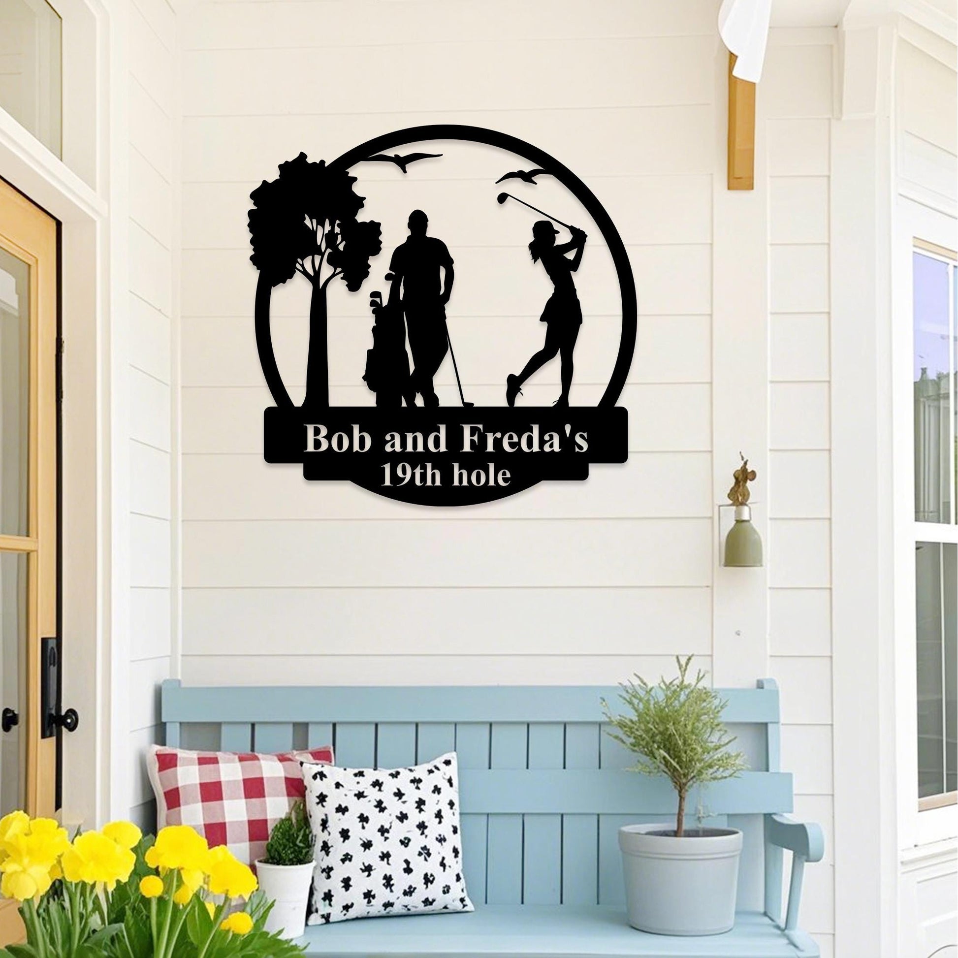 Golf Metal Sign Personalized, Golf Metal Wall Art, Golf Metal Sign, Golf Gift For Woman, Golf Gift For Man, Golf Couple Sign gift,Golf Gift