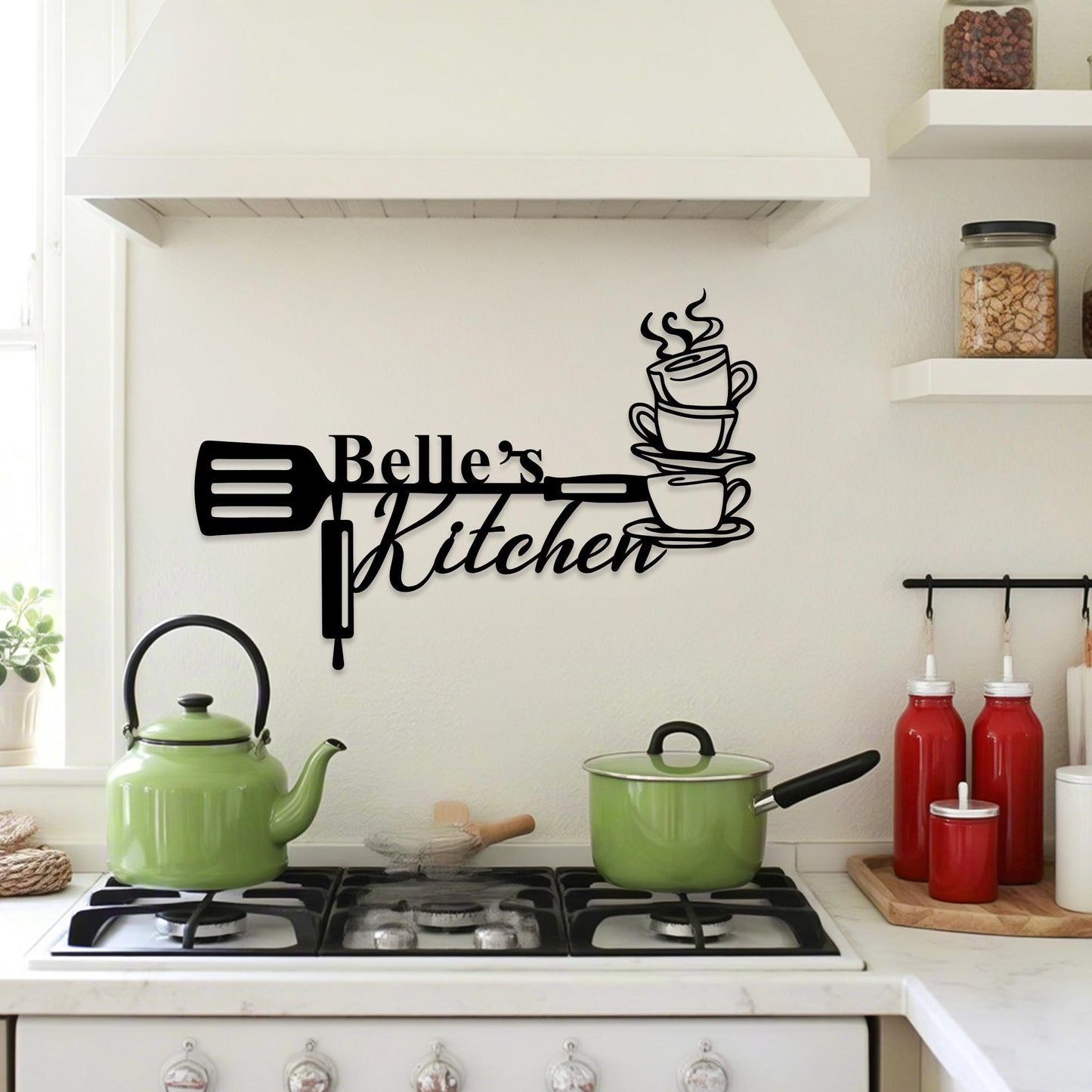 Custom Metal Kitchen Decor, Kitchen Wall Art, Kitchen Wall Decor,  Kitchen Gifts for Mom, Personalized Kitchen Name Sign, Housewarming Gift