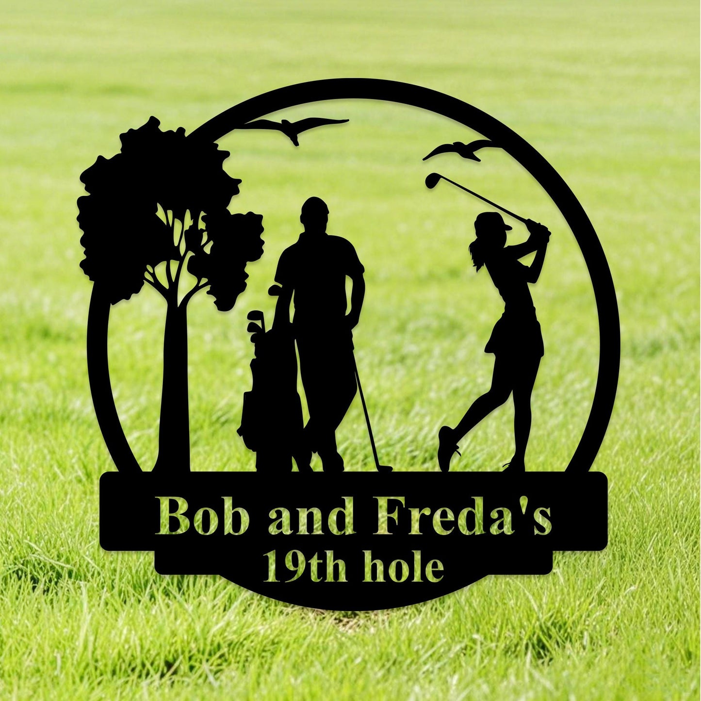 Golf Metal Sign Personalized, Golf Metal Wall Art, Golf Metal Sign, Golf Gift For Woman, Golf Gift For Man, Golf Couple Sign gift,Golf Gift