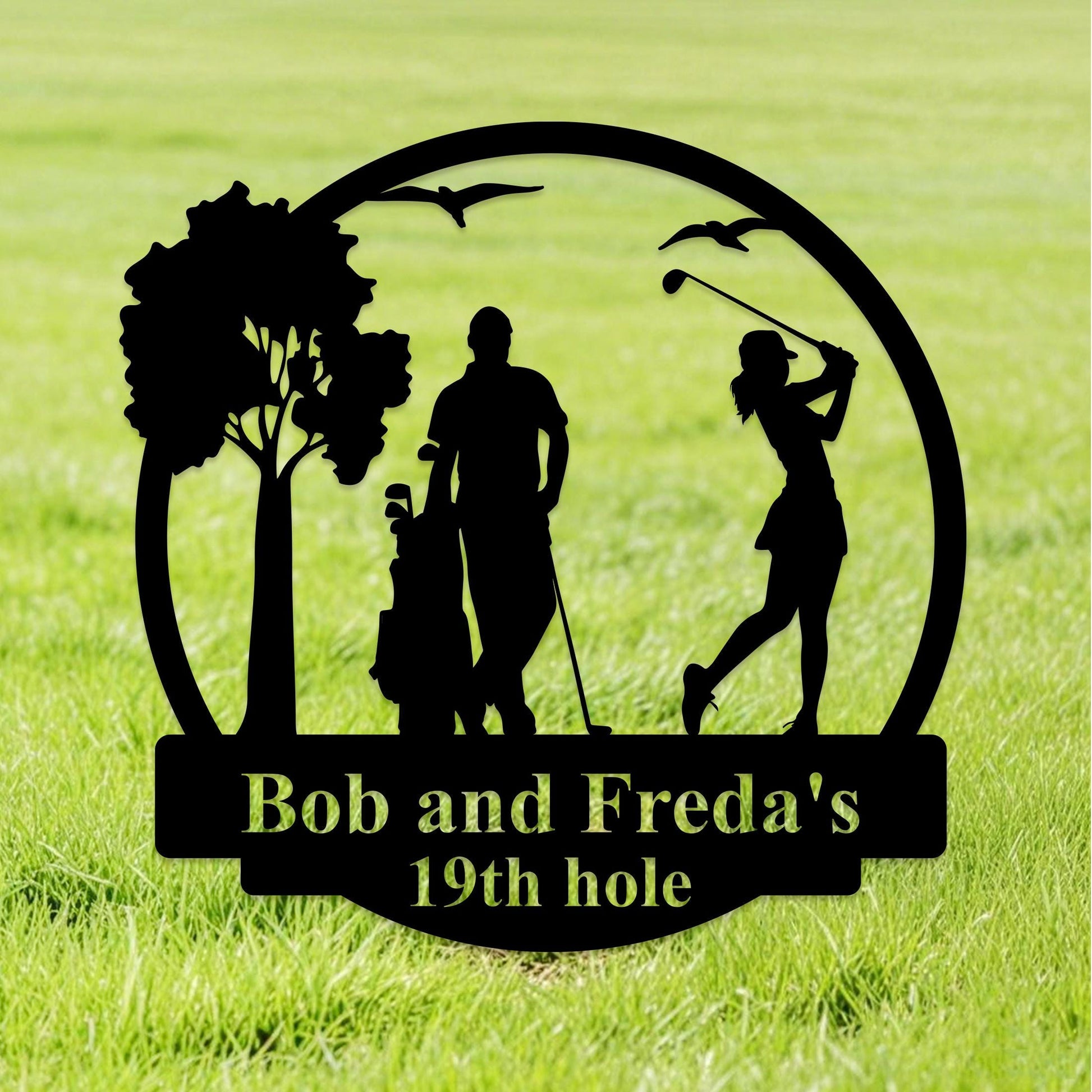 Golf Metal Sign Personalized, Golf Metal Wall Art, Golf Metal Sign, Golf Gift For Woman, Golf Gift For Man, Golf Couple Sign gift,Golf Gift