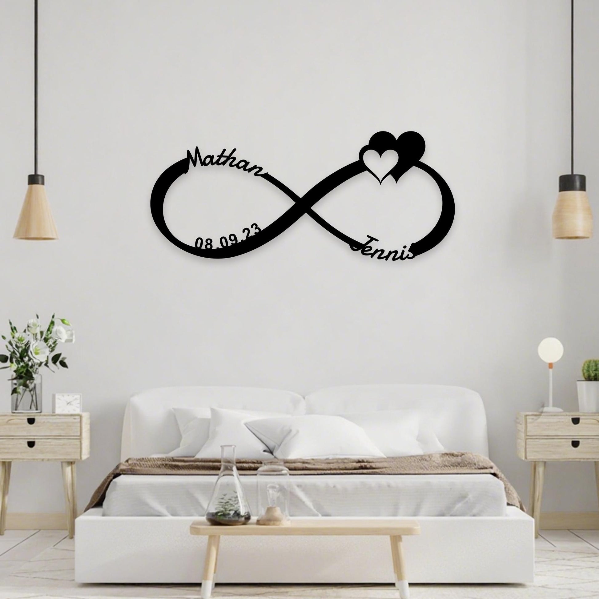 Personalized Engagement Gifts,Custom Infinity Love Sign,Infinity Name Sign,Newly Engaged Gift,Wedding Date Metal Sign,Bridal Shower Gift
