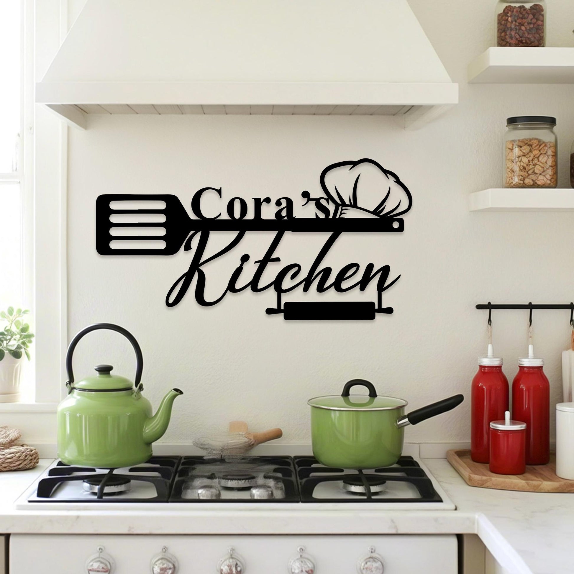 Personalized Family Kitchen Sign, Custom Kitchen Metal Wall Art, Kitchen Decor, Metal Kitchen Sign,  Cooking Lover Gift,Birthday Gifts