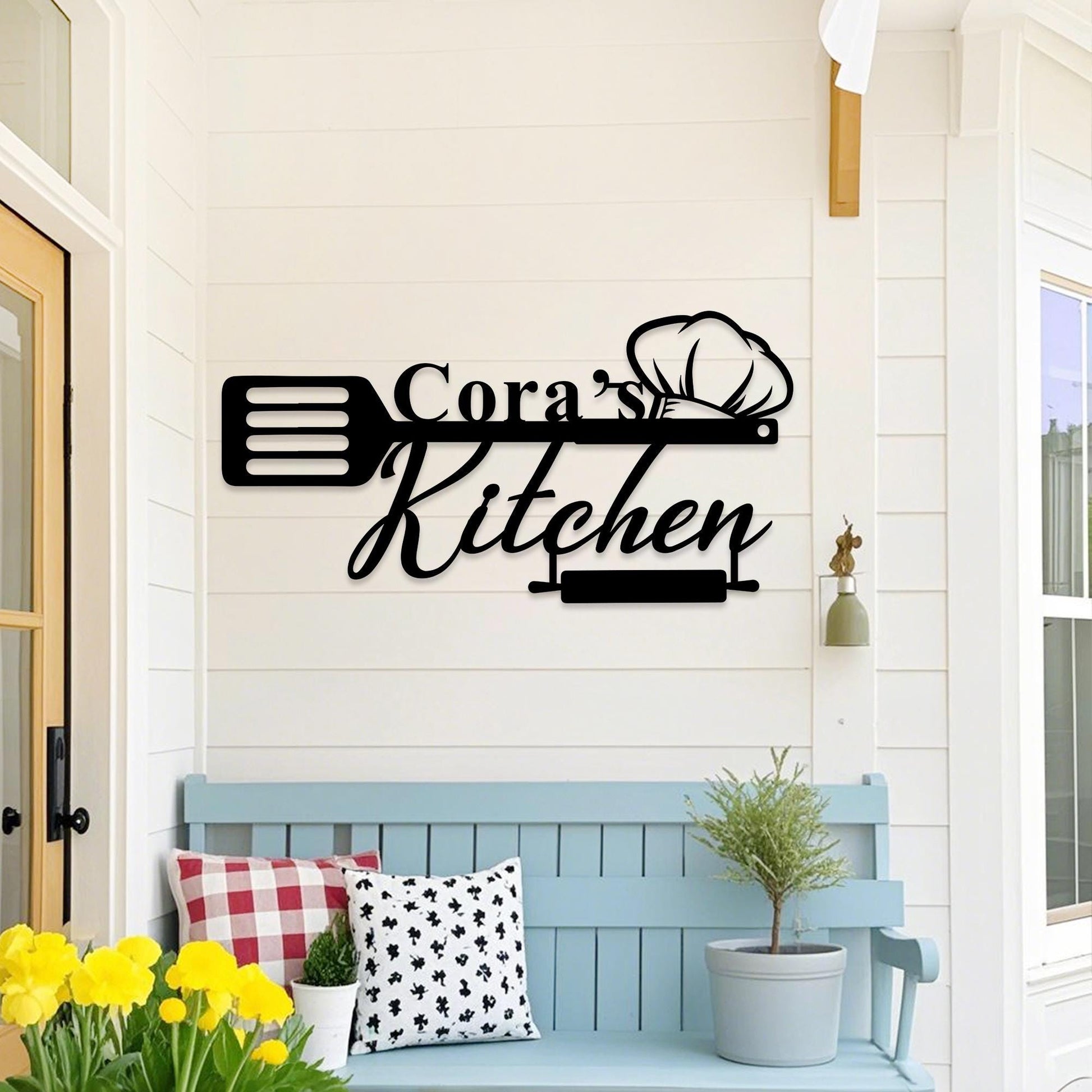 Personalized Family Kitchen Sign, Custom Kitchen Metal Wall Art, Kitchen Decor, Metal Kitchen Sign,  Cooking Lover Gift,Birthday Gifts