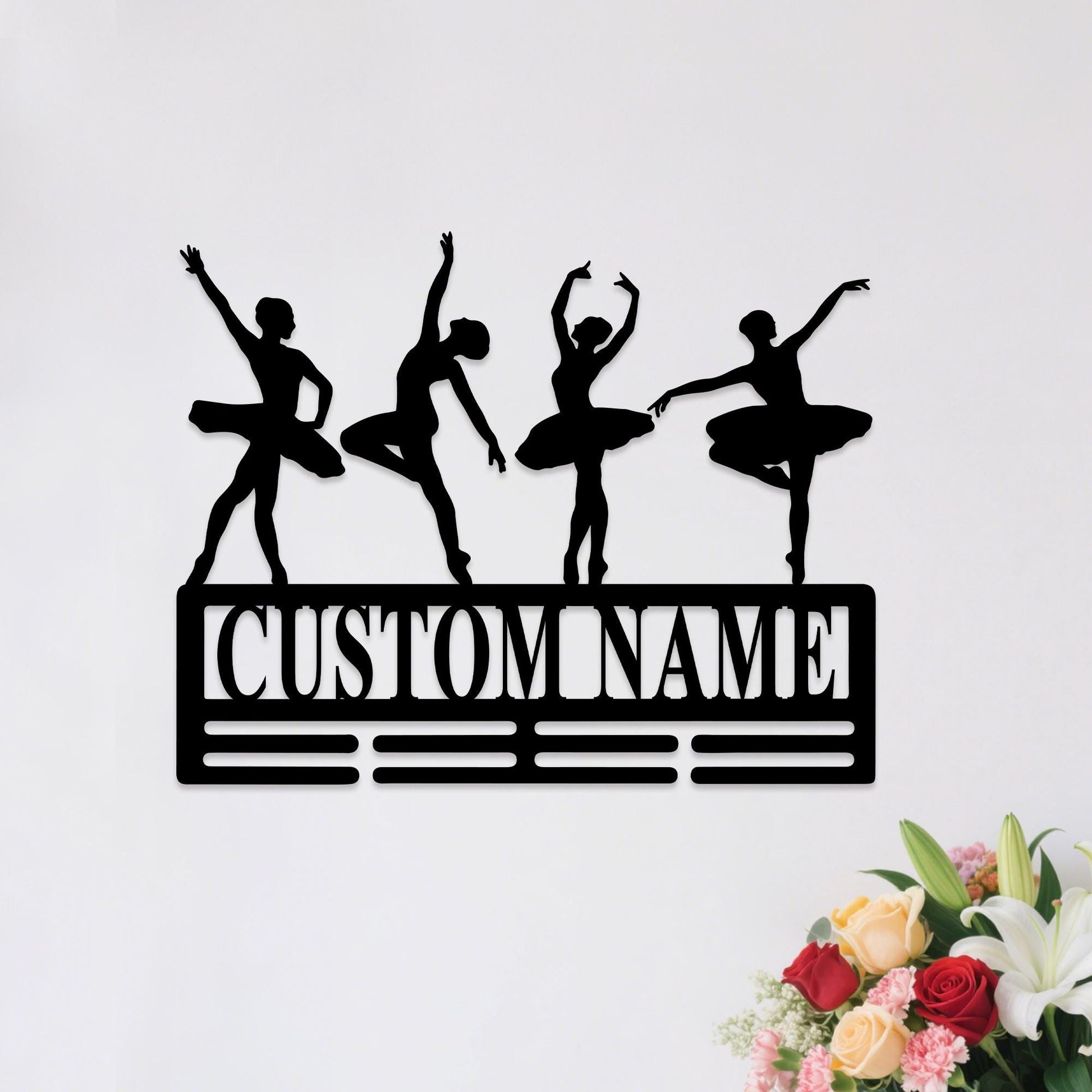 Personalized Dance Medal Holder,Custom Design Dancer Name Sign,Metal Display Rack,Sports Award Display,Dance Medal Hanger,Medal Display Wall