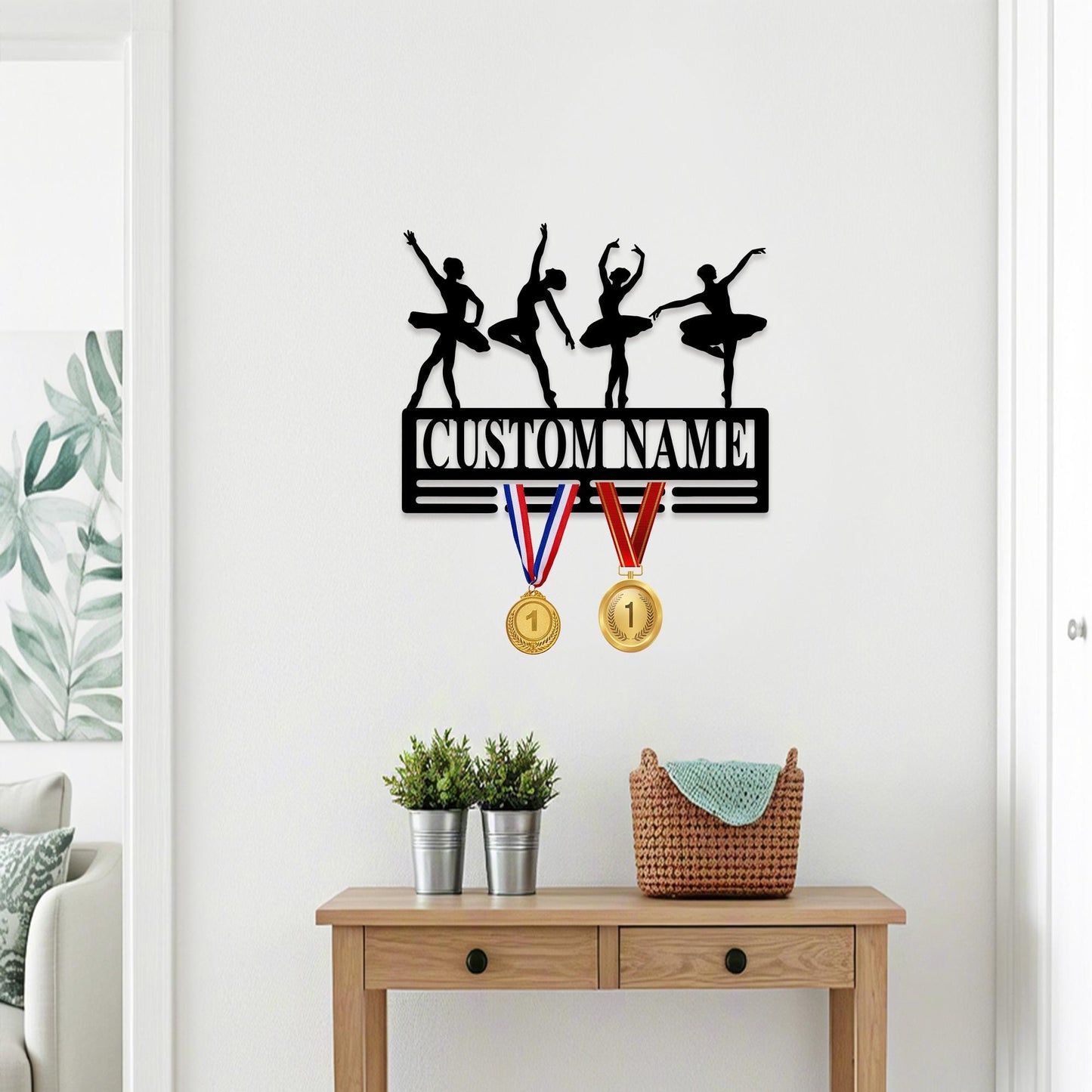 Personalized Dance Medal Holder,Custom Design Dancer Name Sign,Metal Display Rack,Sports Award Display,Dance Medal Hanger,Medal Display Wall
