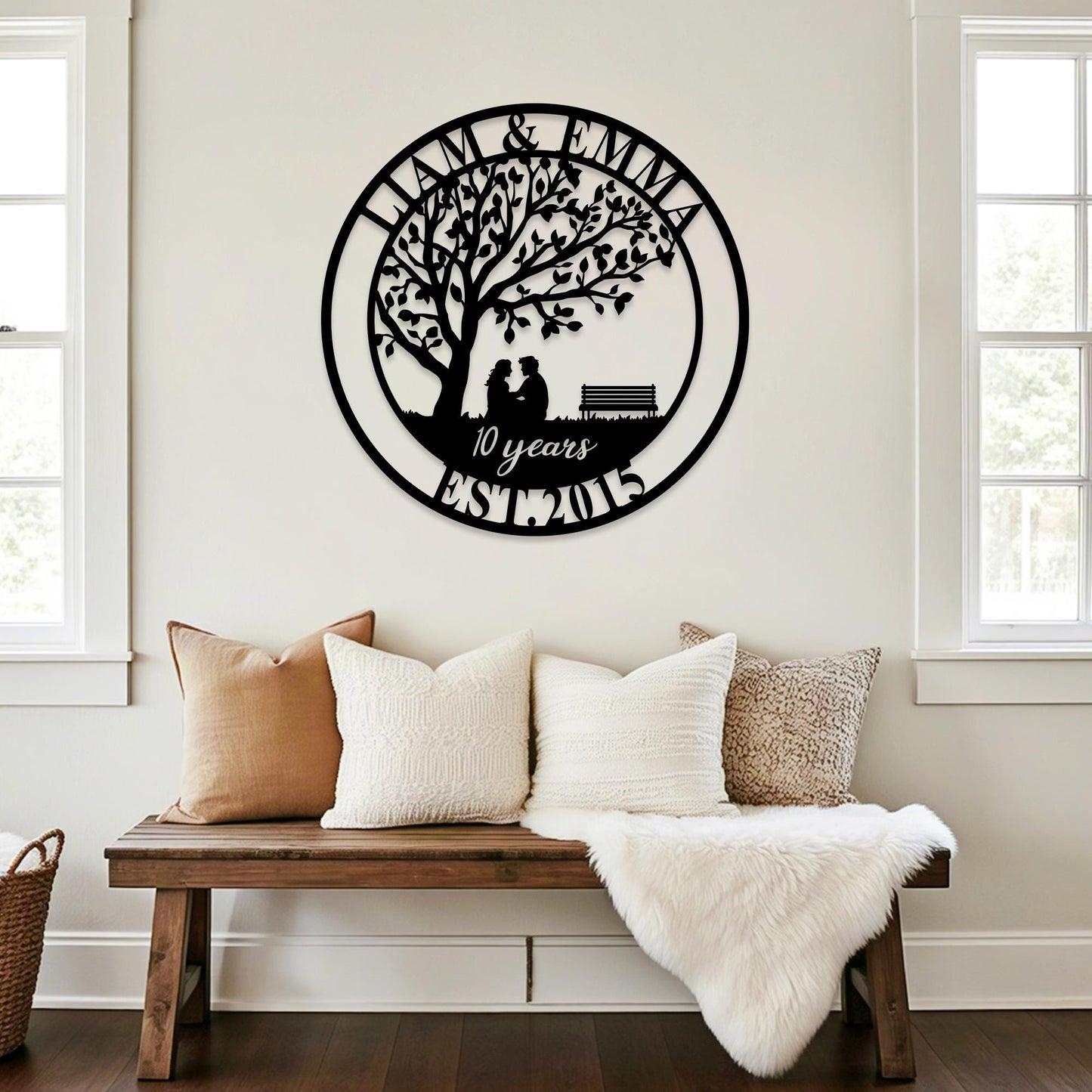 Custom 10th Anniversary Gift,20 Years Anniversary Sign,Anniversary Gift for Couple,Wedding Anniversary Metal Wall Art,Parents Anniversary
