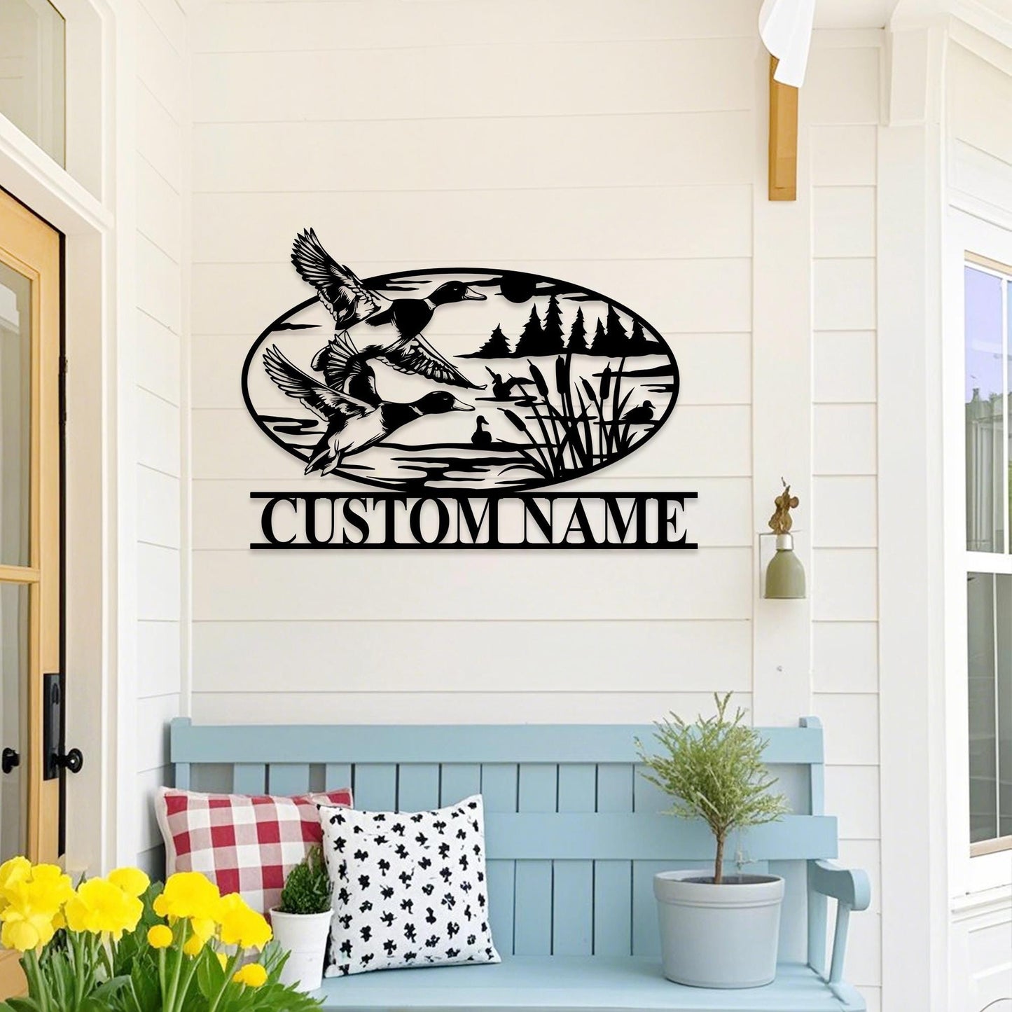 Custom Duck Hunting Name Sign,Hunter Metal Sign,Duck Metal Wall Art,Duck Hunting Sign,Hunter Cabin Sign,Duck Hunter Gifts,Lake House Decor