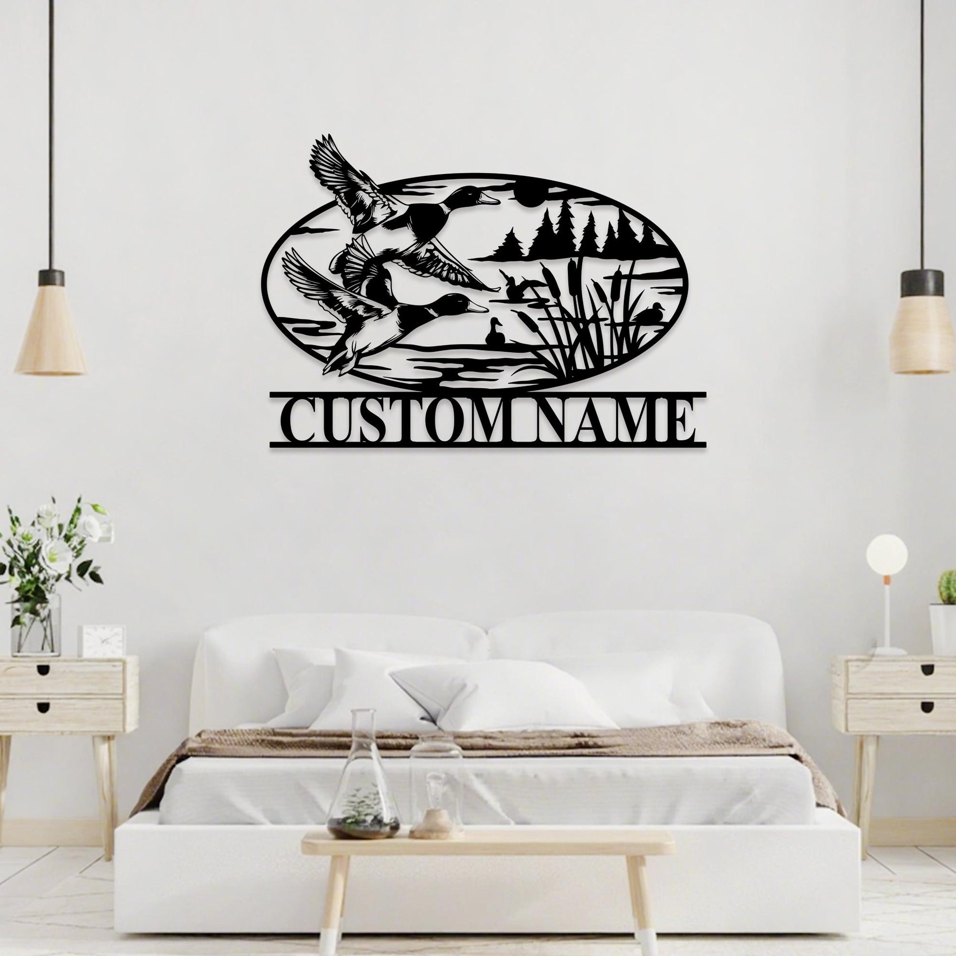 Custom Duck Hunting Name Sign,Hunter Metal Sign,Duck Metal Wall Art,Duck Hunting Sign,Hunter Cabin Sign,Duck Hunter Gifts,Lake House Decor