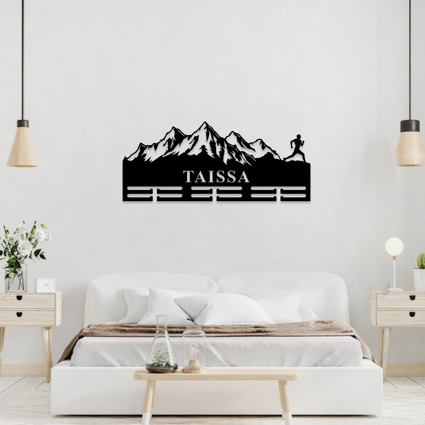 Custom Running Medal Hanger,Trail Runner Medal Holder,Mountain Runner Medal Display,Ribbons Medal Display Award Gift,Running Gifts
