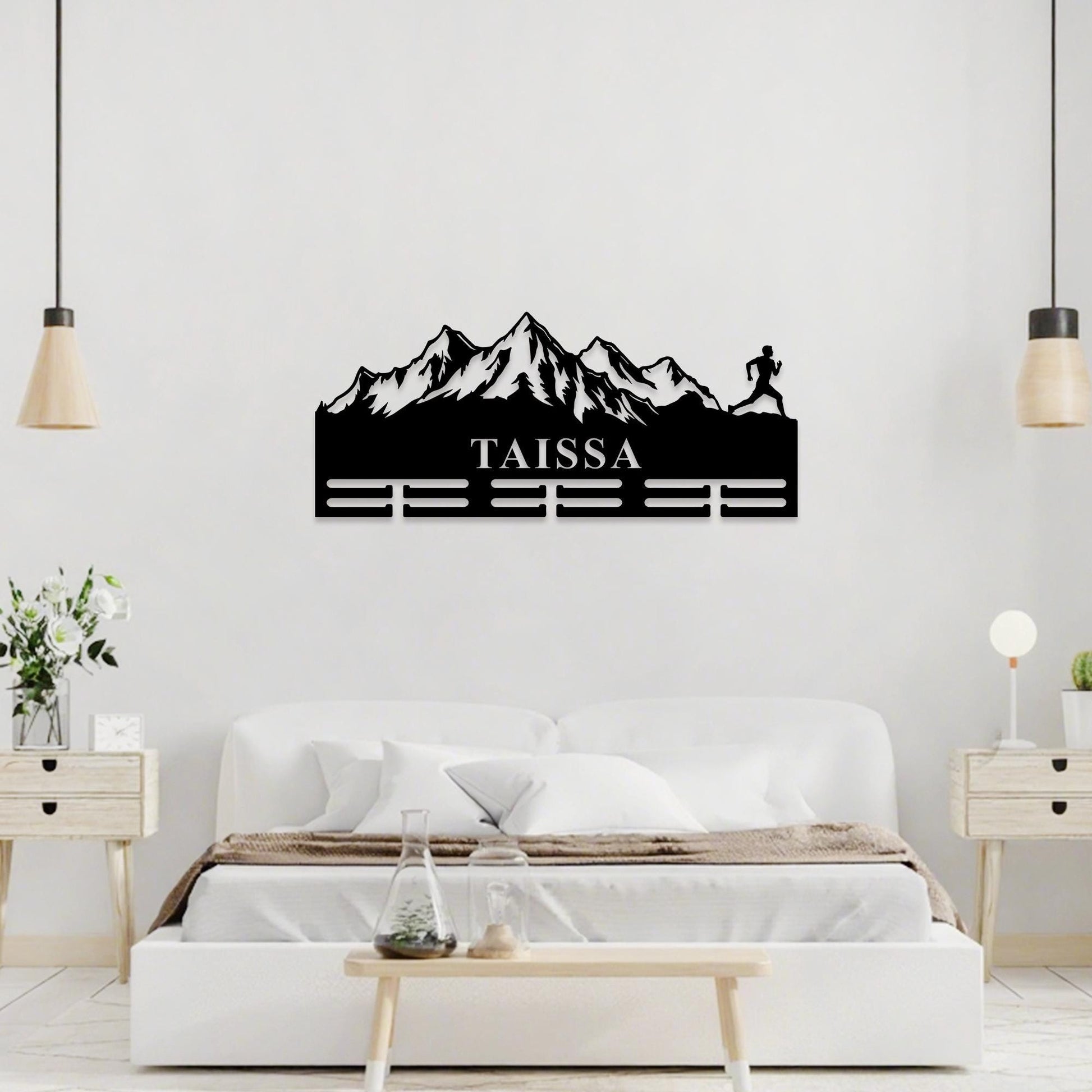 Custom Running Medal Hanger,Trail Runner Medal Holder,Mountain Runner Medal Display,Ribbons Medal Display Award Gift,Running Gifts