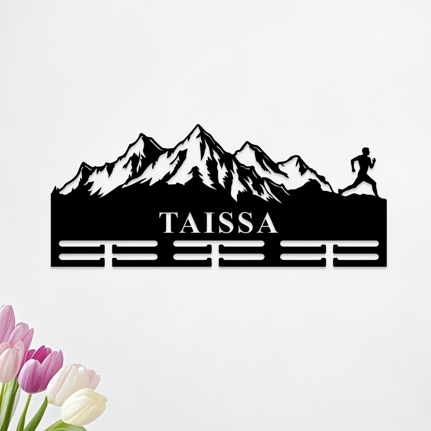Custom Running Medal Hanger,Trail Runner Medal Holder,Mountain Runner Medal Display,Ribbons Medal Display Award Gift,Running Gifts