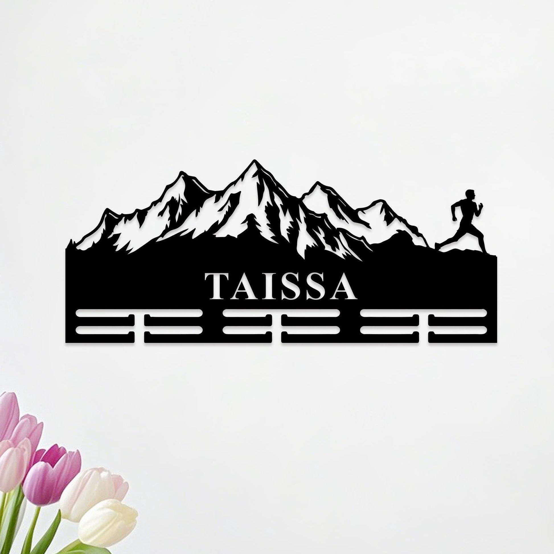 Custom Running Medal Hanger,Trail Runner Medal Holder,Mountain Runner Medal Display,Ribbons Medal Display Award Gift,Running Gifts