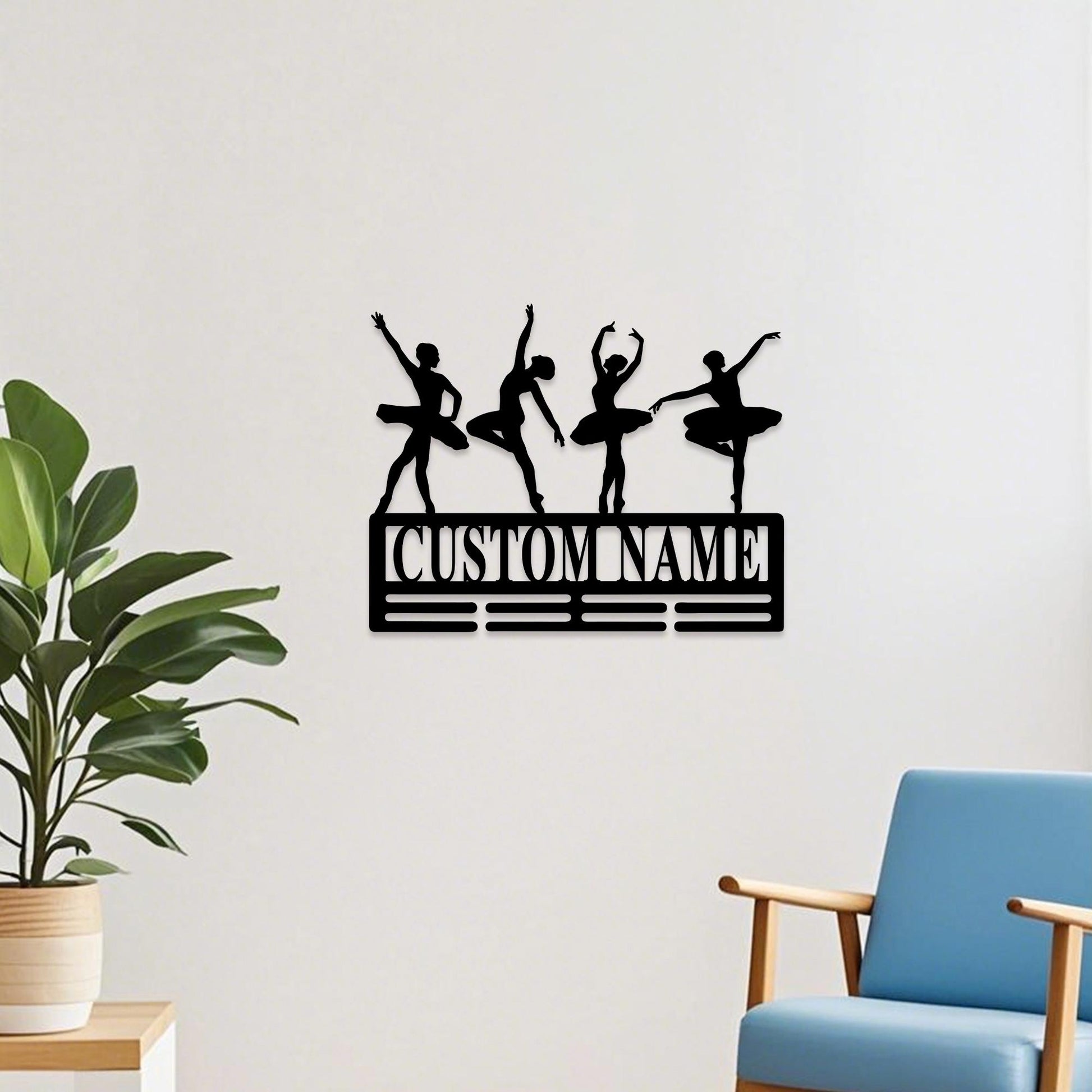 Personalized Dance Medal Holder,Custom Design Dancer Name Sign,Metal Display Rack,Sports Award Display,Dance Medal Hanger,Medal Display Wall