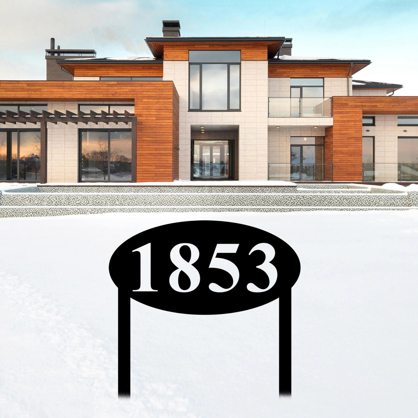 Custom House Numbers for Yard,Lawn Address Sign,Personalized Address Garden Stakes,Front Door Stake,Metal Adress Sign,New Homeowner Ideas