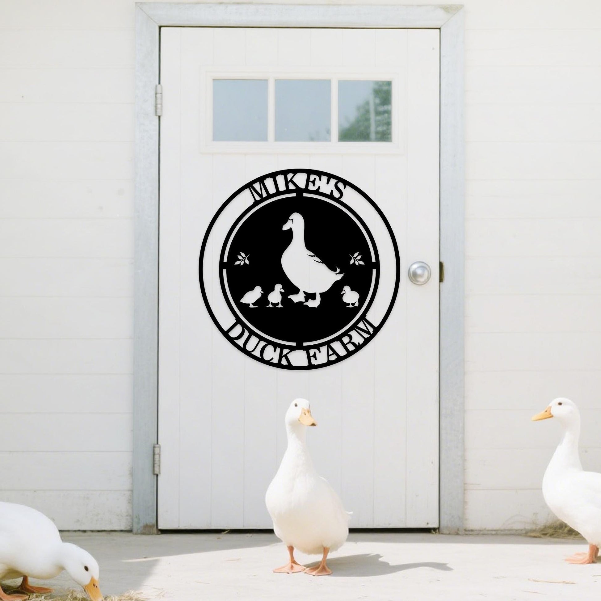 Custom Duck Farm Sign,Farmhouse Decor,Personalized Duck Quack House Metal Sign,Duck Coop Sign,Duck Wall Art,Cabin Decor,Quack Shack Sign