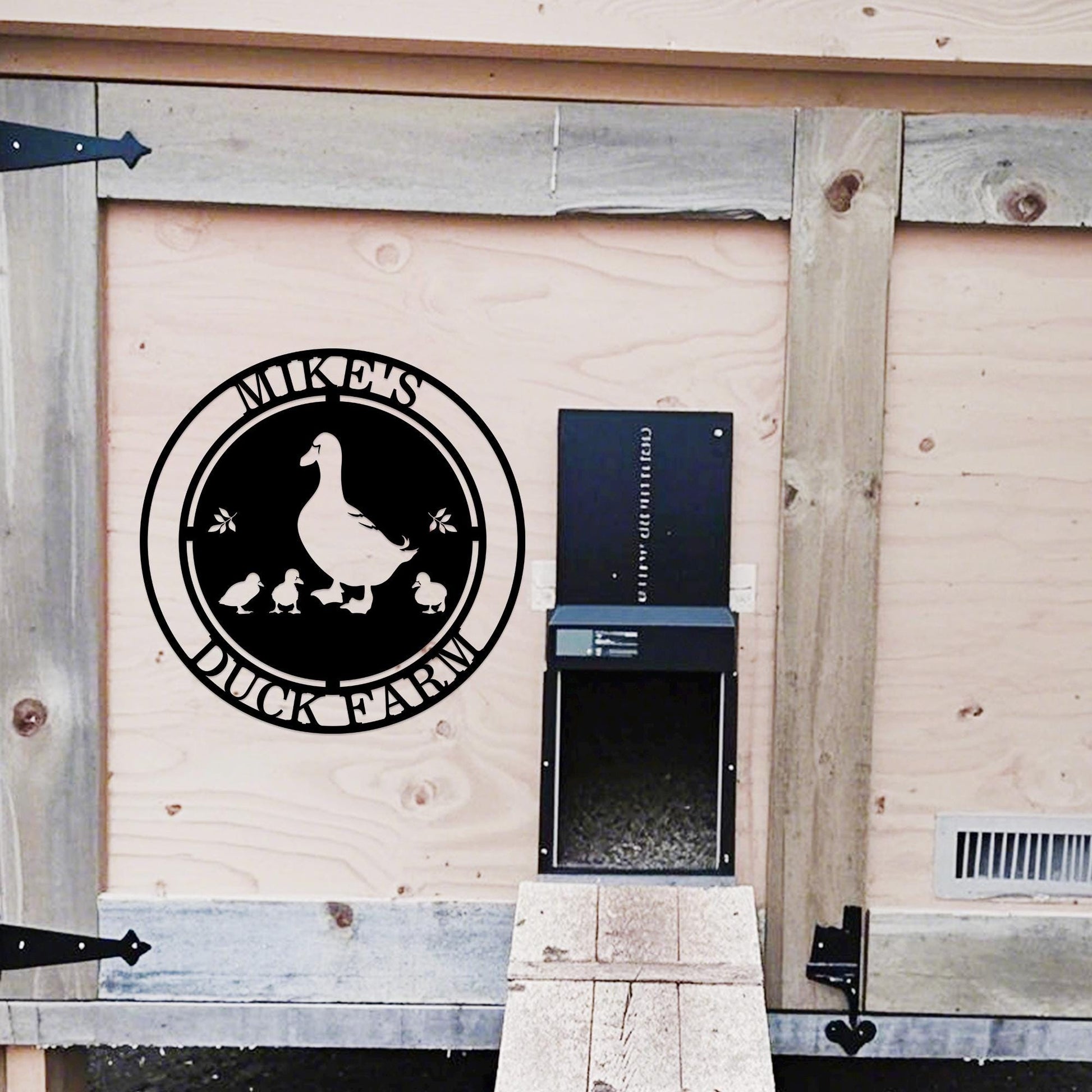 Custom Duck Farm Sign,Farmhouse Decor,Personalized Duck Quack House Metal Sign,Duck Coop Sign,Duck Wall Art,Cabin Decor,Quack Shack Sign