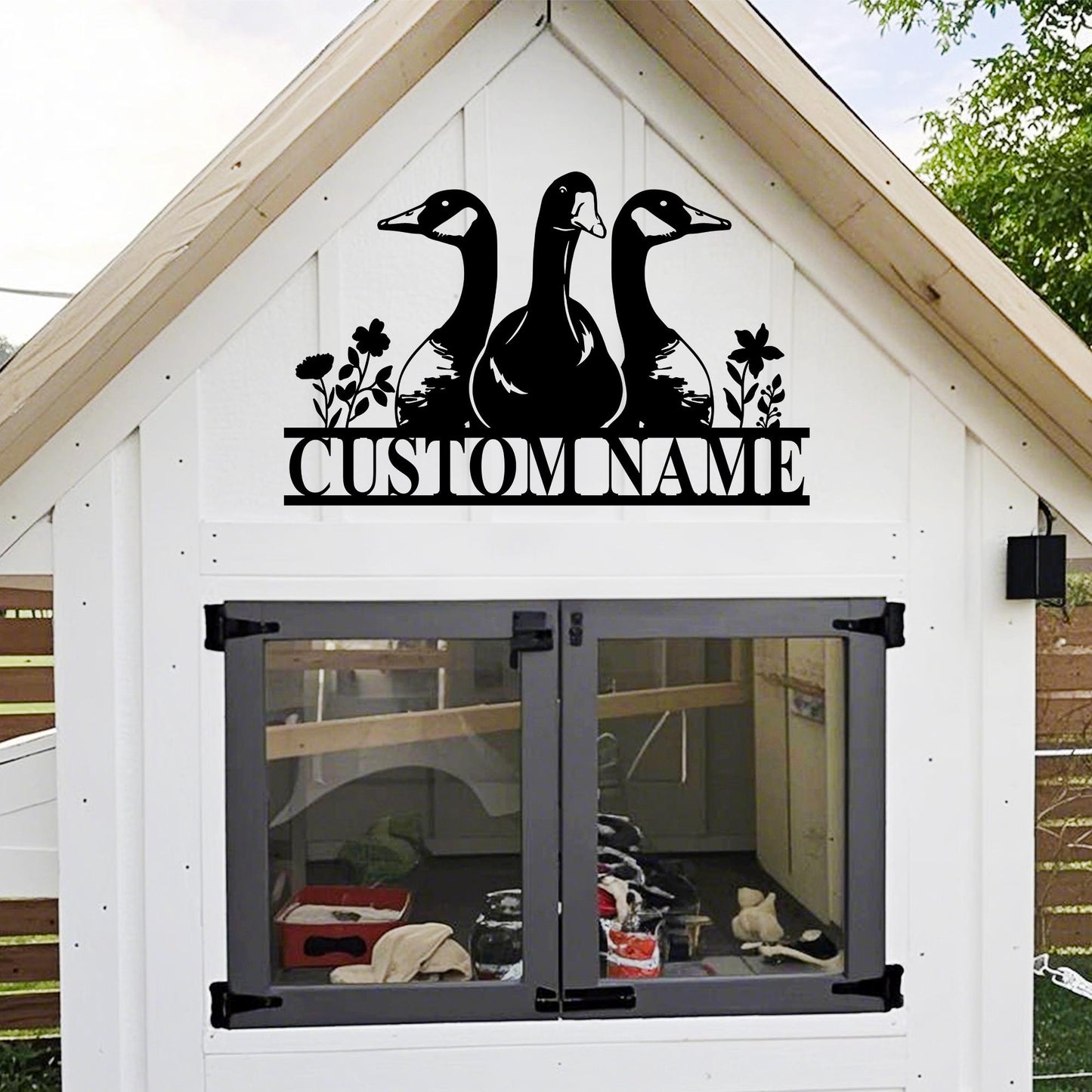 Custom Goose Metal Sign,Goose Farmhouse Sign,Personalized Goose Farm Decor,Goose Coop Sign,Goose  Wall Art,Goose Crossing Sign,Barn Sign