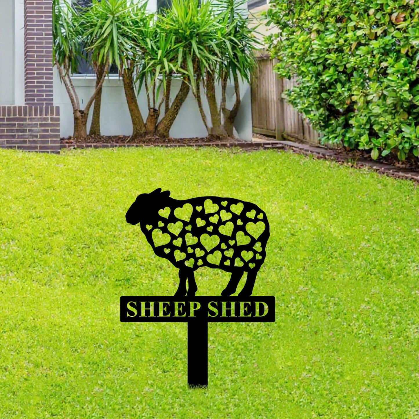 Custom Sheep Farm Sign, Sheep Metal Stake, Sheep Name Sign, Sheep Garden Decor, Sheep Yard Art, Sheep Ranch Sign, Sheep Memorial Gift