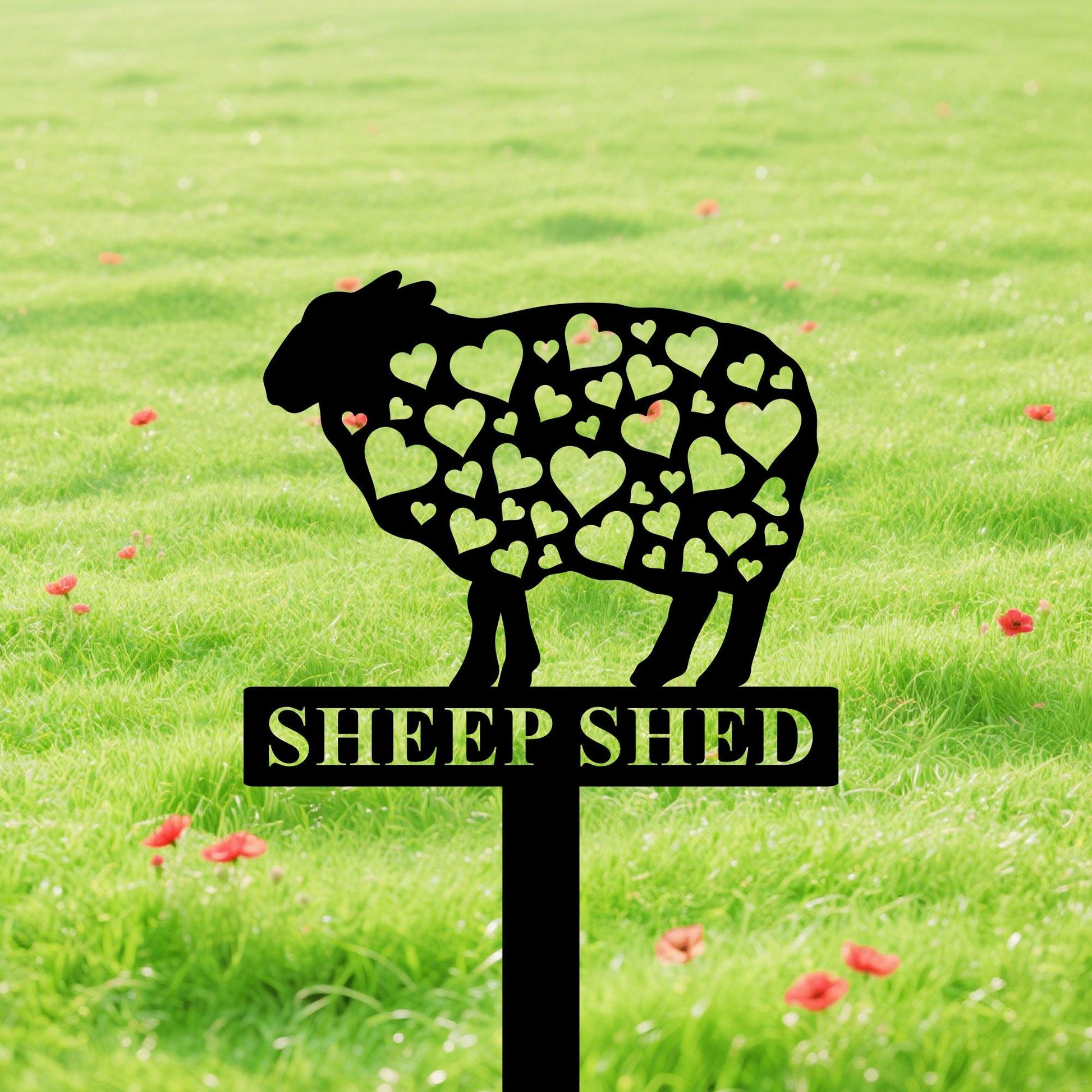 Custom Sheep Farm Sign, Sheep Metal Stake, Sheep Name Sign, Sheep Garden Decor, Sheep Yard Art, Sheep Ranch Sign, Sheep Memorial Gift