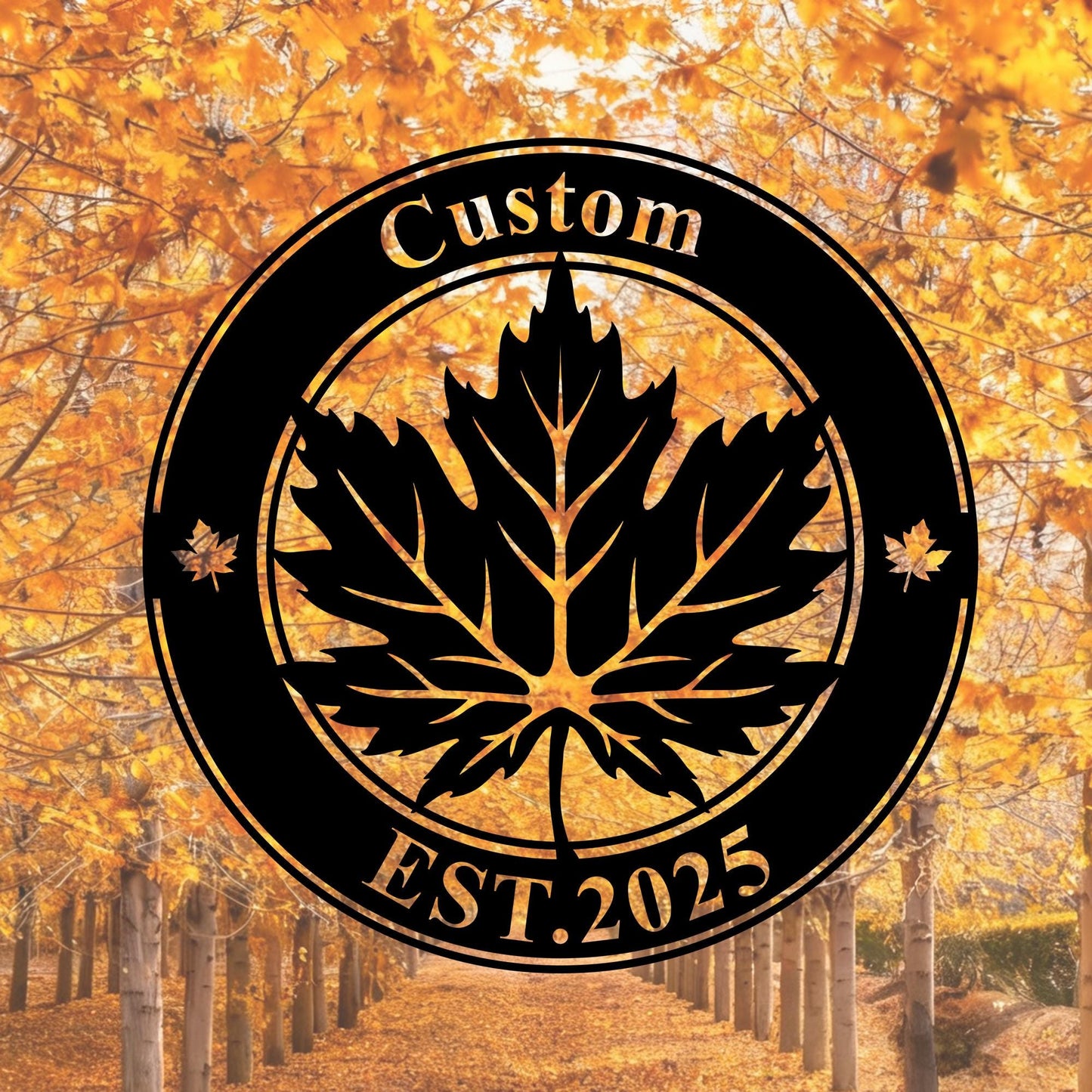 Personalized Maple Leaf Metal Sign,Custom Maple Leaf Wall Art,Canada Leaf Home Decor,Family Name Sign,Maple Leaf Fall Decor,Canadian Gift