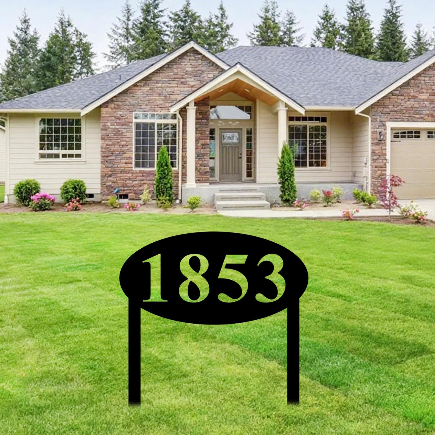 Custom House Numbers for Yard,Lawn Address Sign,Personalized Address Garden Stakes,Front Door Stake,Metal Adress Sign,New Homeowner Ideas