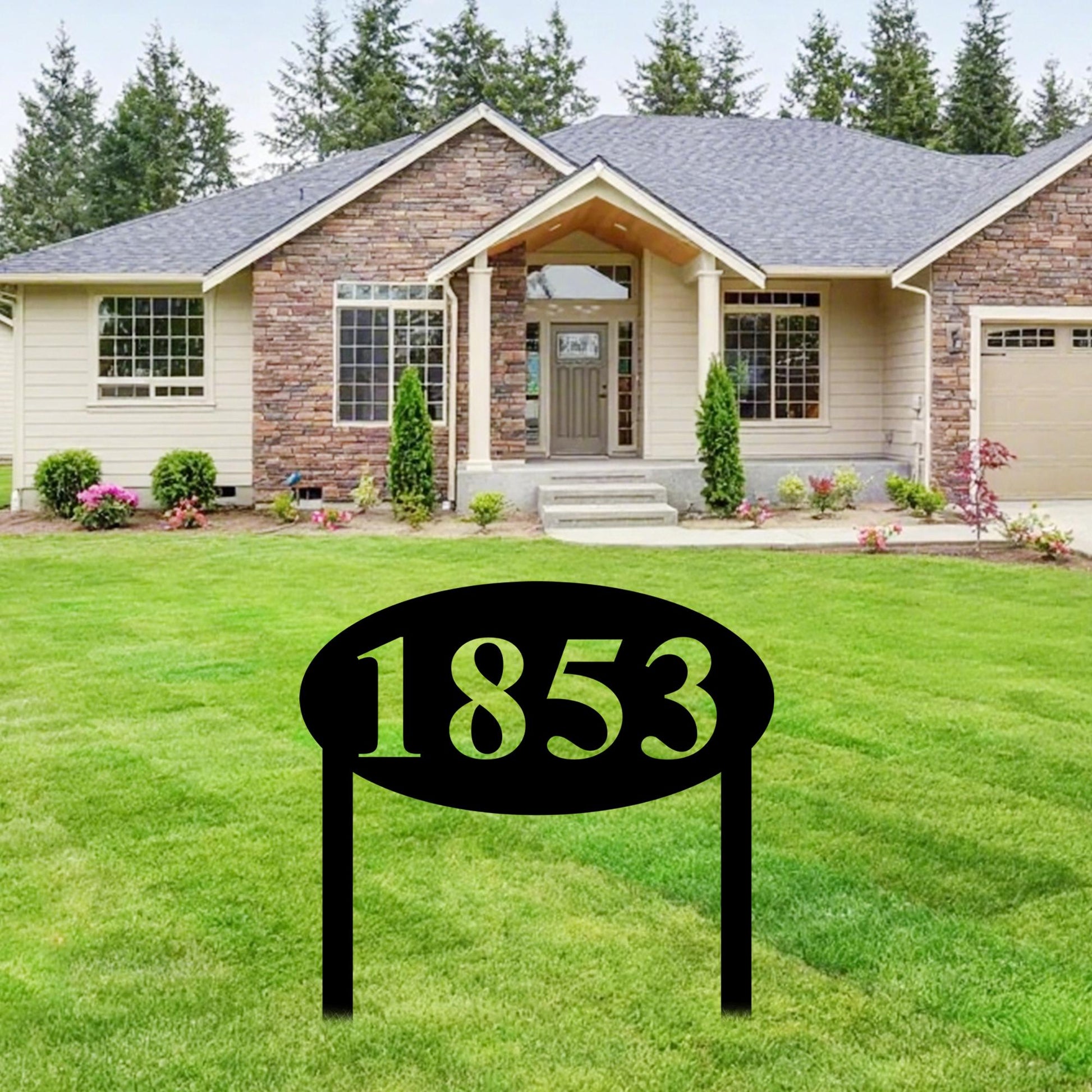 Custom House Numbers for Yard,Lawn Address Sign,Personalized Address Garden Stakes,Front Door Stake,Metal Adress Sign,New Homeowner Ideas