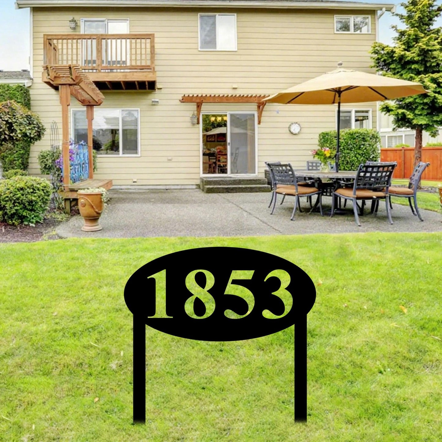 Custom House Numbers for Yard,Lawn Address Sign,Personalized Address Garden Stakes,Front Door Stake,Metal Adress Sign,New Homeowner Ideas