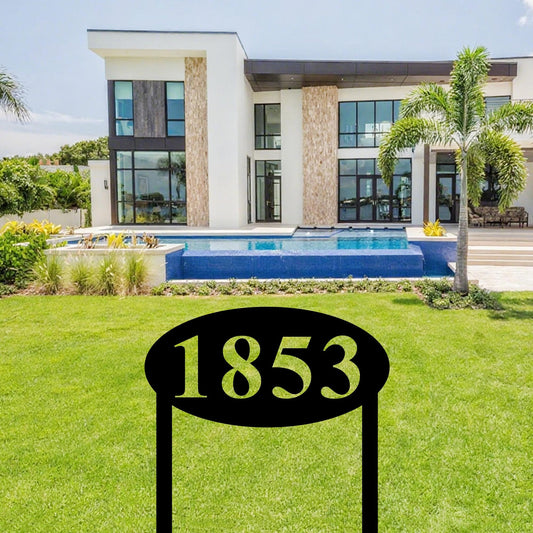 Custom House Numbers for Yard,Lawn Address Sign,Personalized Address Garden Stakes,Front Door Stake,Metal Adress Sign,New Homeowner Ideas