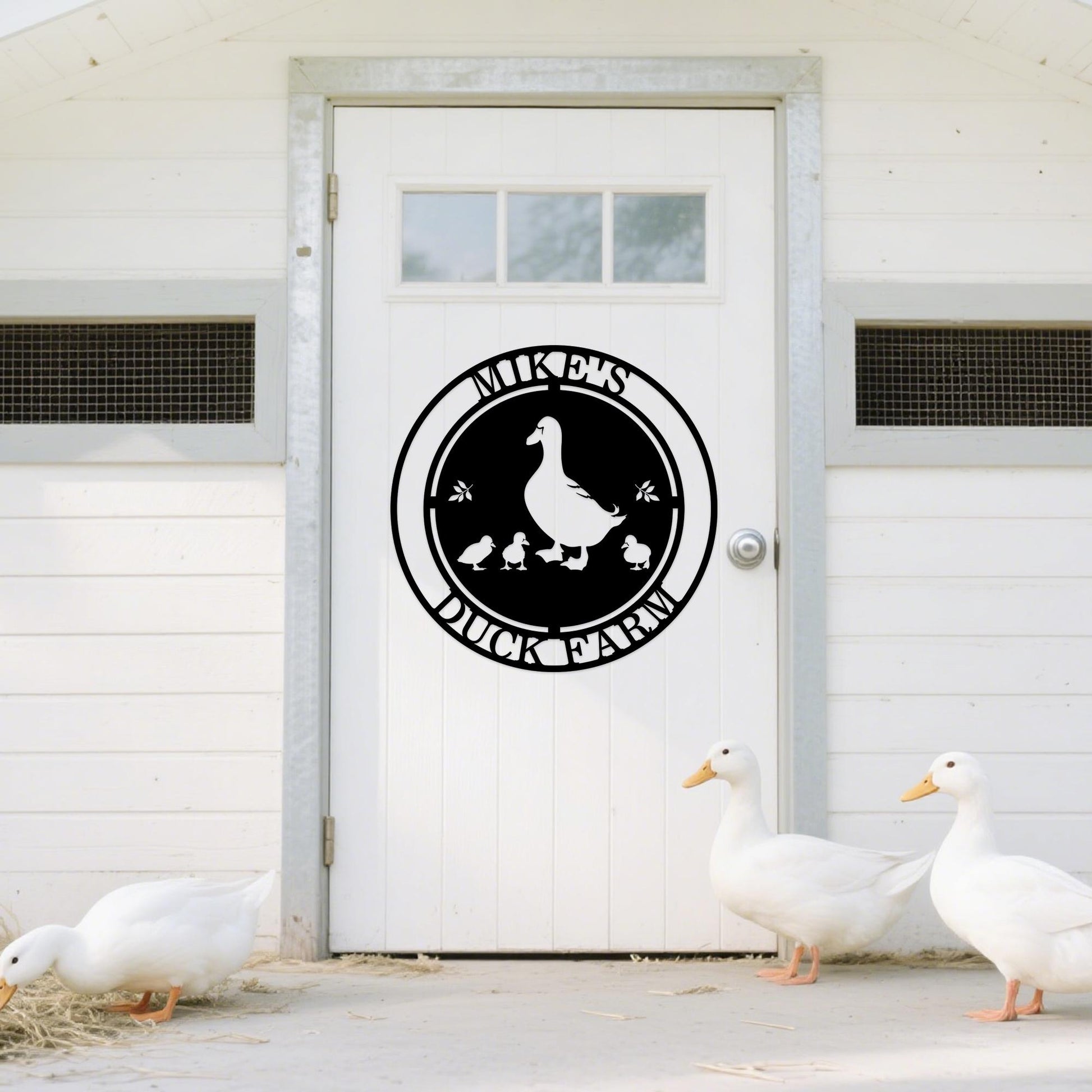 Custom Duck Farm Sign,Farmhouse Decor,Personalized Duck Quack House Metal Sign,Duck Coop Sign,Duck Wall Art,Cabin Decor,Quack Shack Sign
