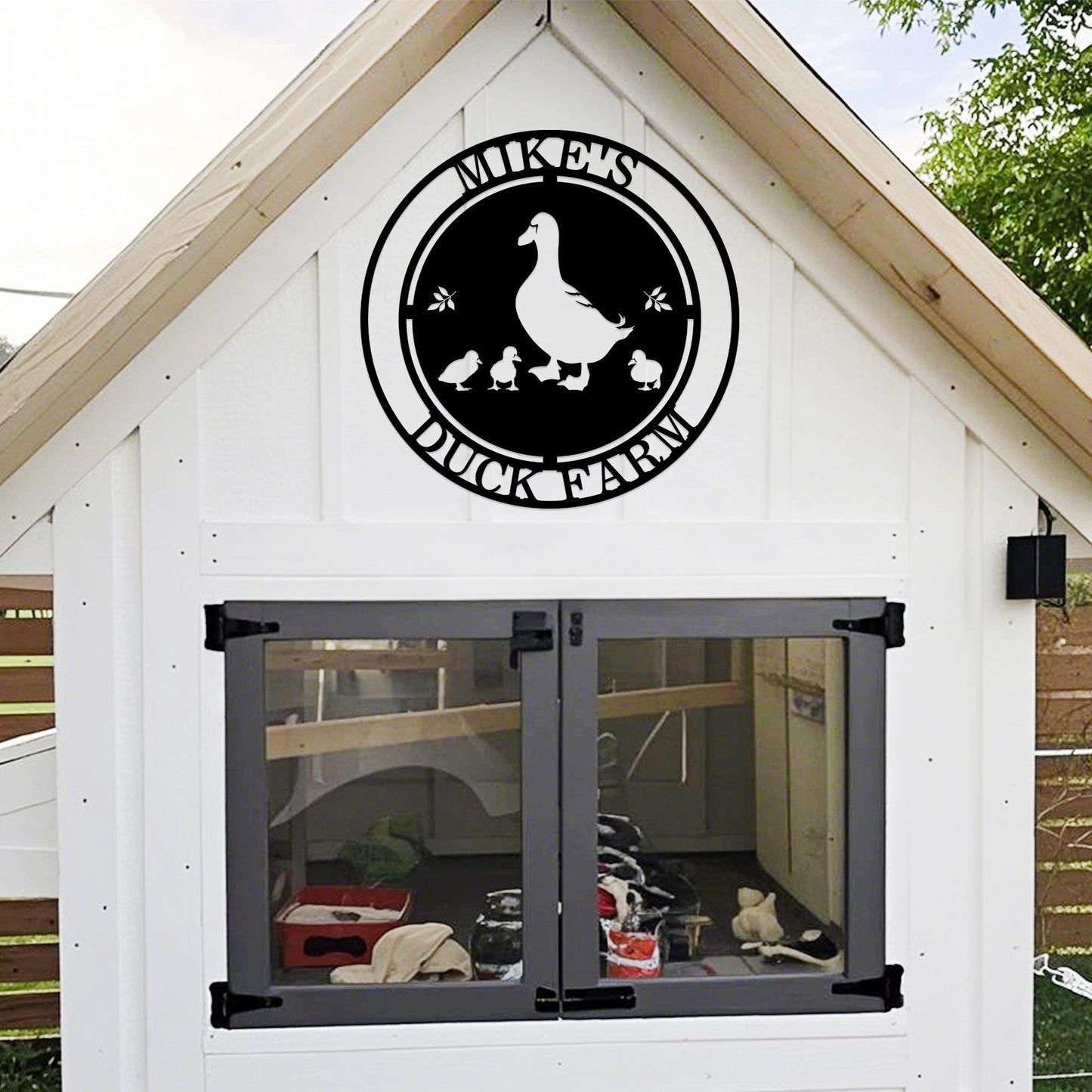 Custom Duck Farm Sign,Farmhouse Decor,Personalized Duck Quack House Metal Sign,Duck Coop Sign,Duck Wall Art,Cabin Decor,Quack Shack Sign