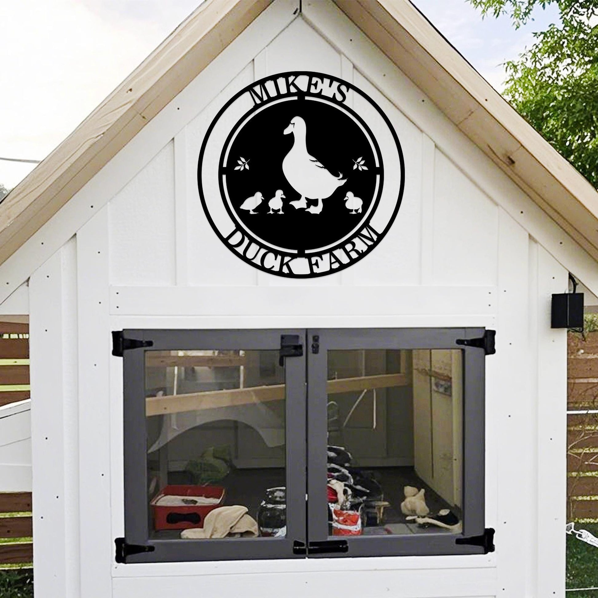 Custom Duck Farm Sign,Farmhouse Decor,Personalized Duck Quack House Metal Sign,Duck Coop Sign,Duck Wall Art,Cabin Decor,Quack Shack Sign