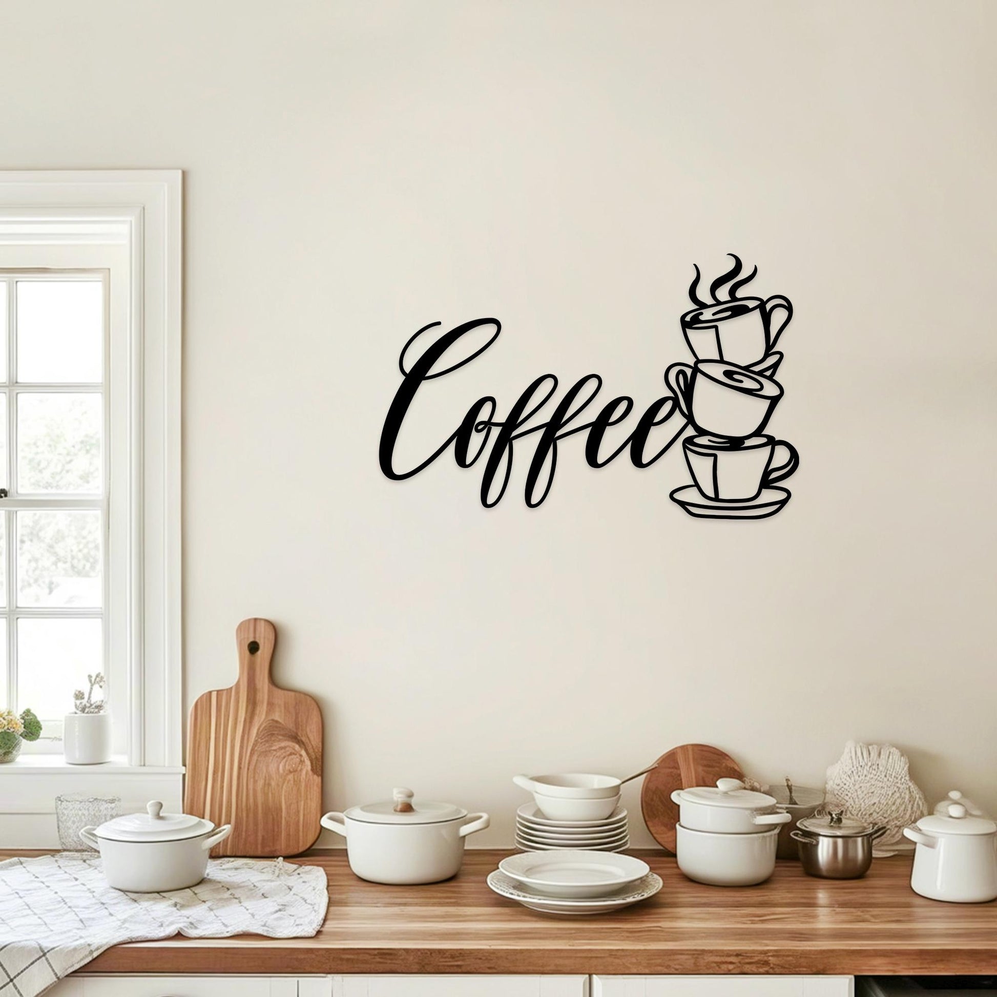Coffee Metal Wall Art, Coffee Bar Sign, Coffee Sign for Home Kitchen, Coffee Shop Decor, Coffee Bar Decor, Coffee Lover Gift, Coffee Sign