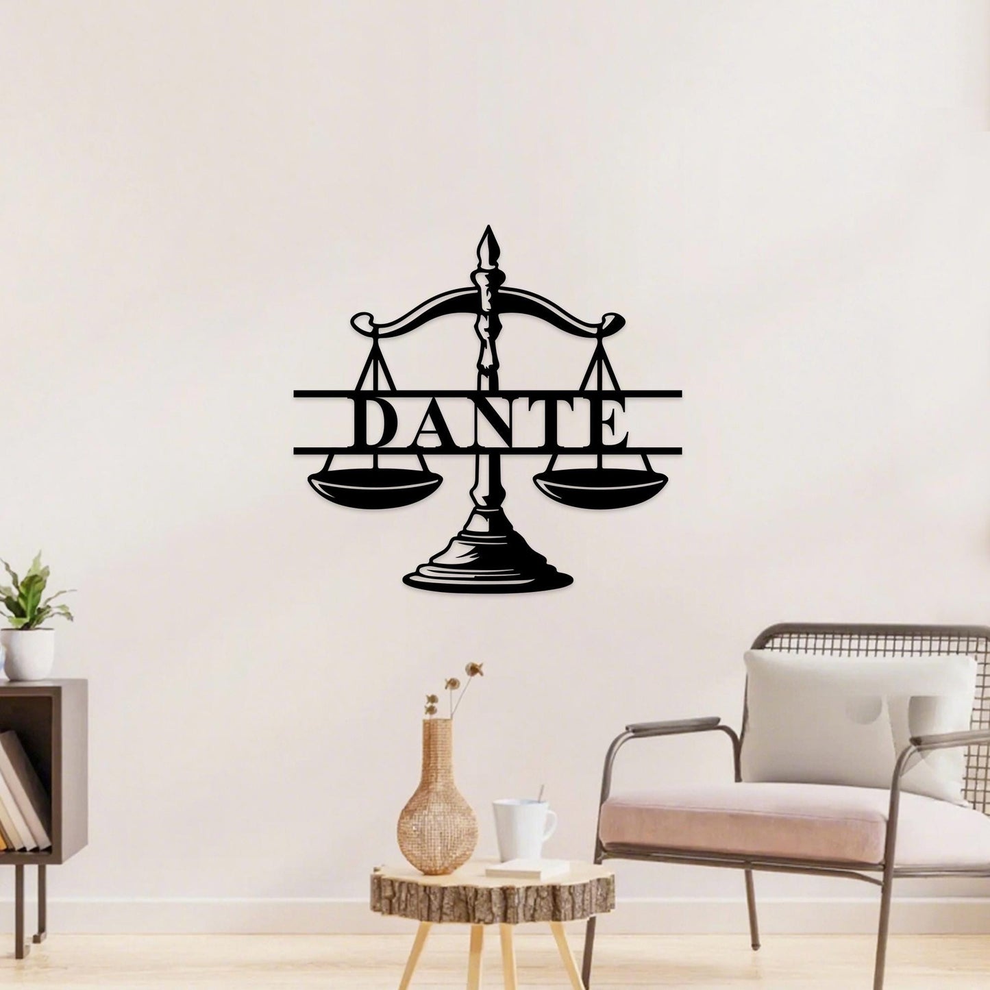 Personalized Lawyer Wall Sign,Custom Law Firm Sign,Lawyer Office Decor,Attorney Wall Decor,Scales of Justice Metal Sign,Law Firm Gift