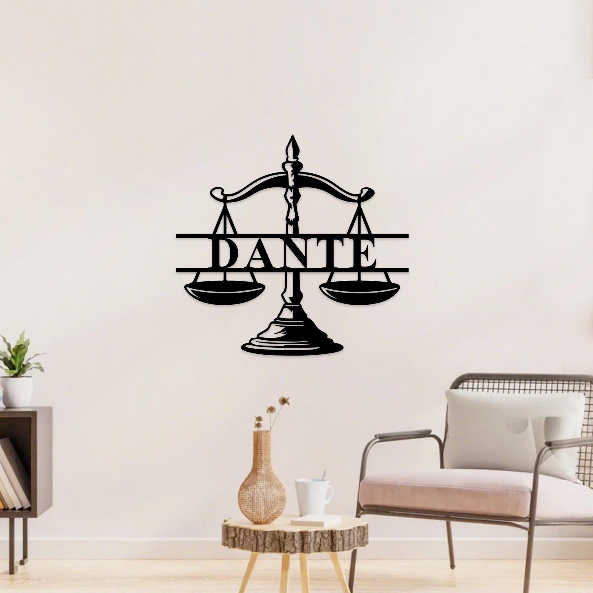Personalized Lawyer Wall Sign,Custom Law Firm Sign,Lawyer Office Decor,Attorney Wall Decor,Scales of Justice Metal Sign,Law Firm Gift