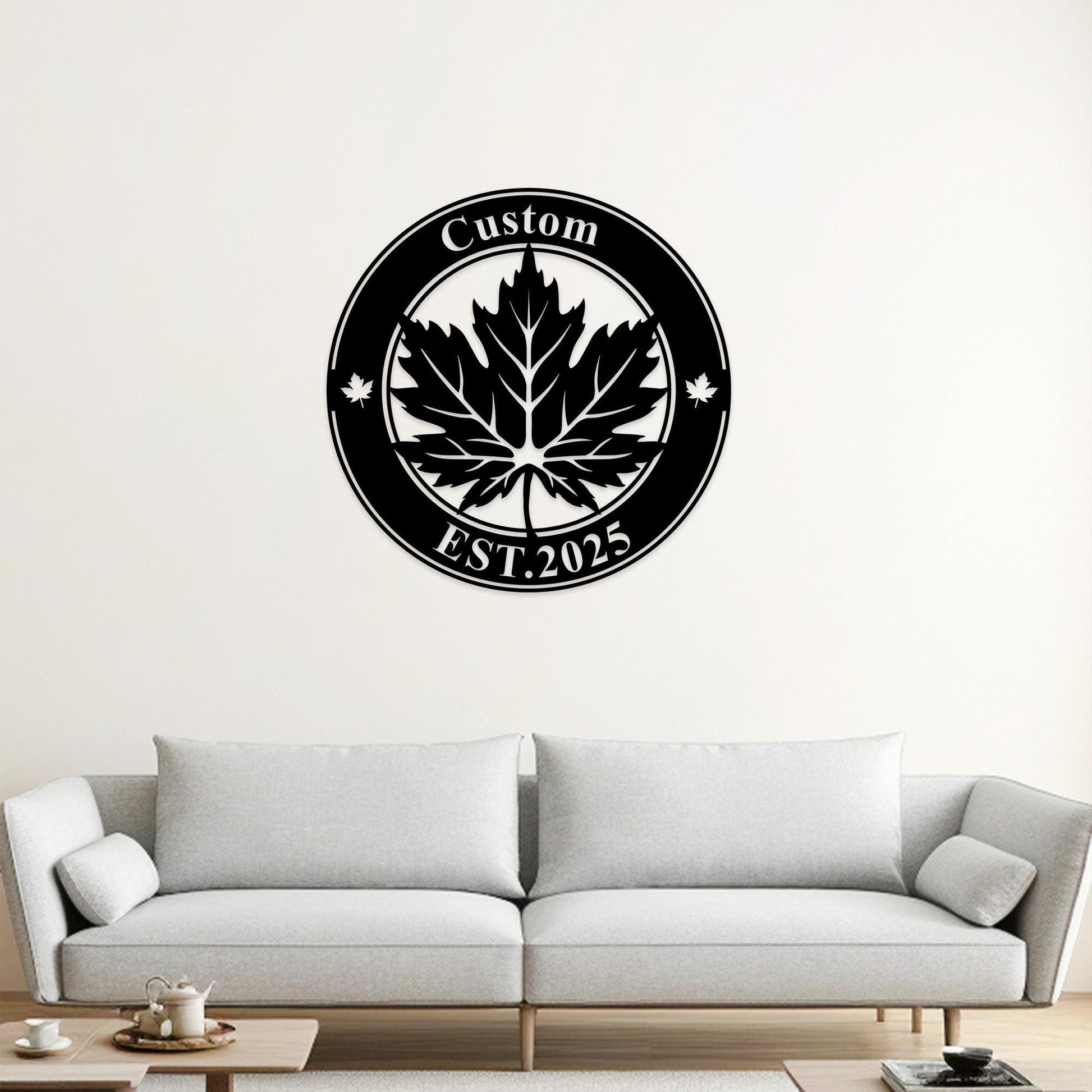 Personalized Maple Leaf Metal Sign,Custom Maple Leaf Wall Art,Canada Leaf Home Decor,Family Name Sign,Maple Leaf Fall Decor,Canadian Gift