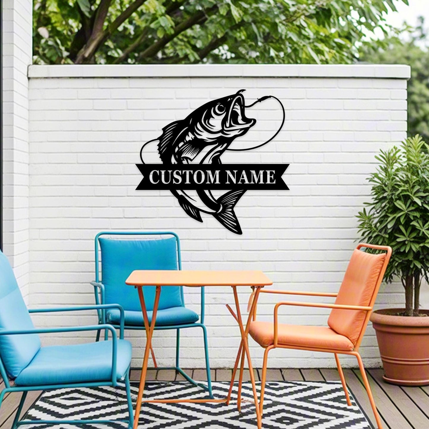 Fish Metal Name Sign,Walleye Fish Decor,Fishing Name Sign,Custom Fish Sign,Fish Metal Wall Art,Personalized Walleye Sign, Fish Cabin Decor