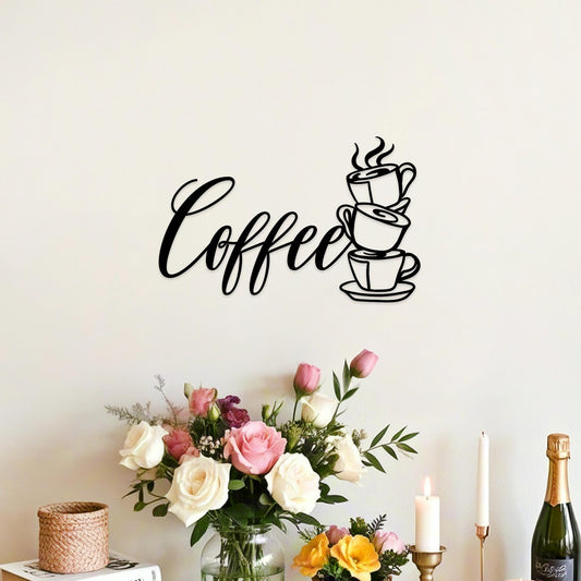 Coffee Metal Wall Art, Coffee Bar Sign, Coffee Sign for Home Kitchen, Coffee Shop Decor, Coffee Bar Decor, Coffee Lover Gift, Coffee Sign