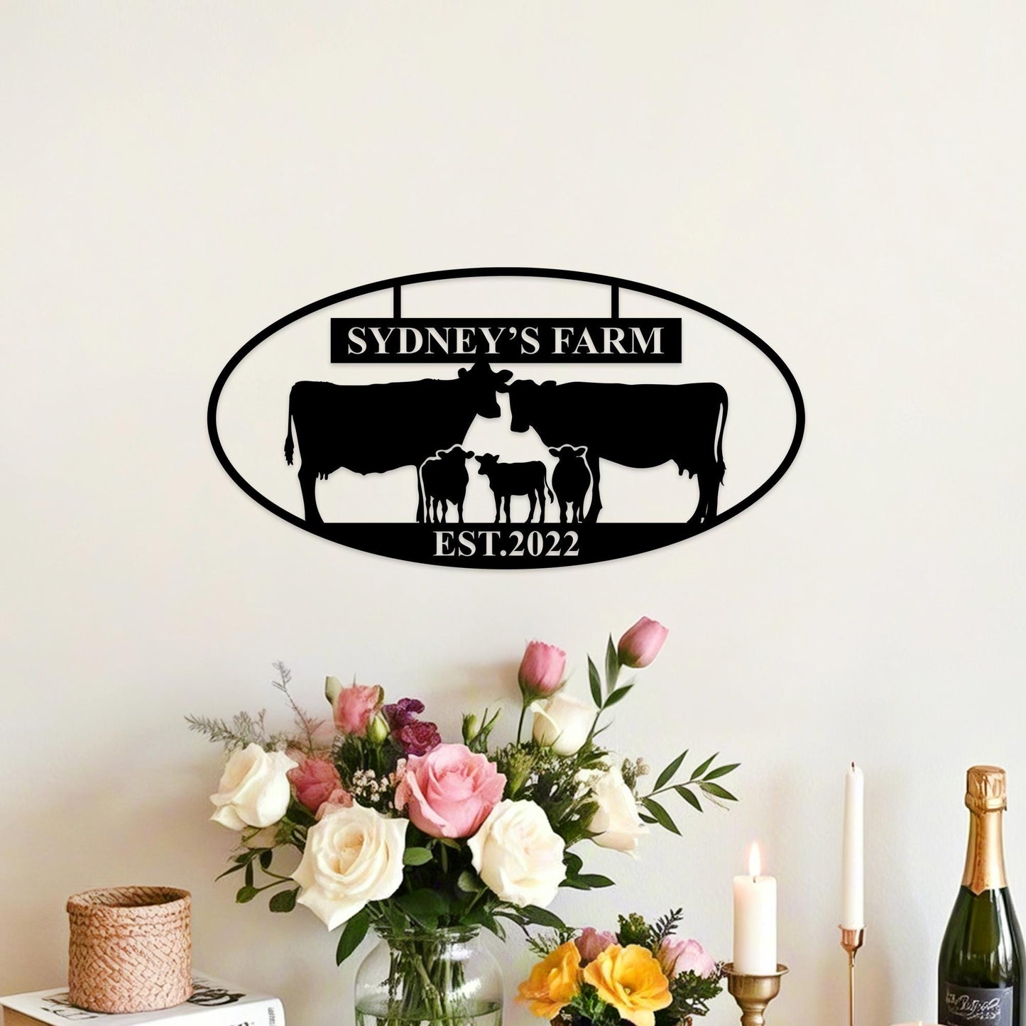 Cow Name Sign,Custom Cow Metal Sign,Cattle Metal Wall Art,Cow Barn Sign,Cow Ranch Sign,Cow Metal Farm Sign,Famer Gifts,Cow Milk Sign
