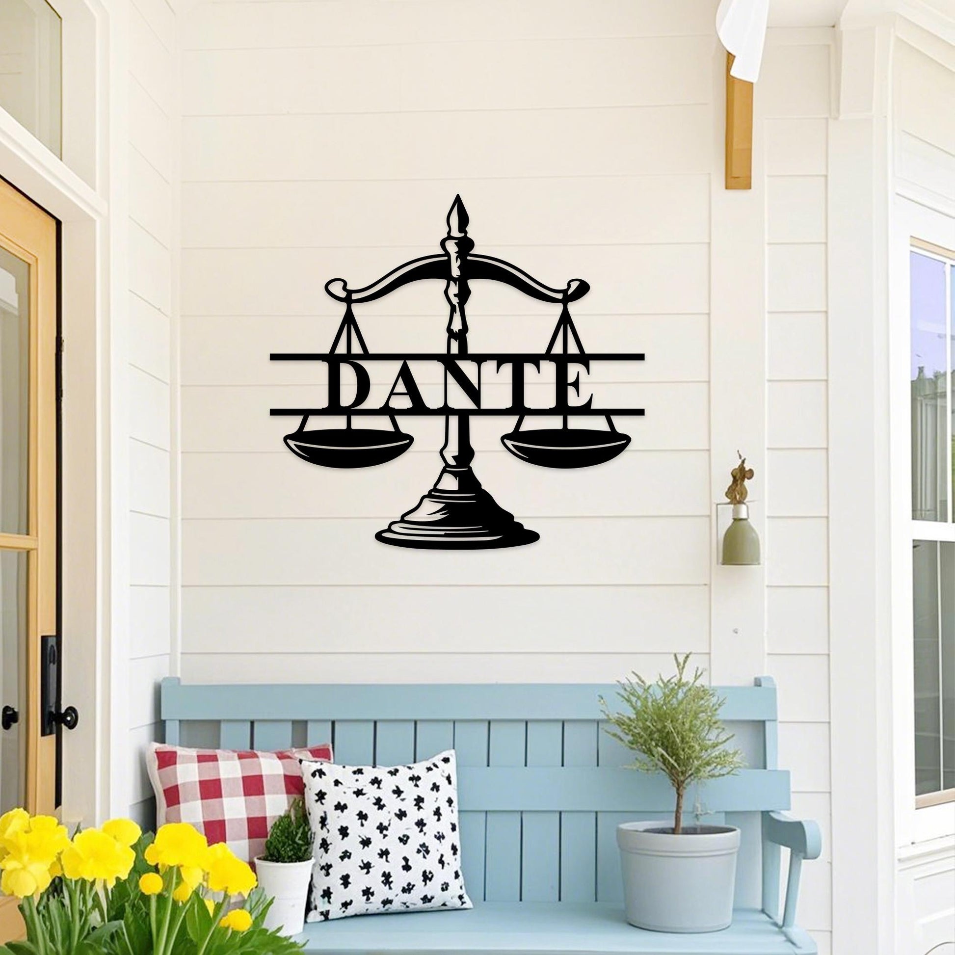 Personalized Lawyer Wall Sign,Custom Law Firm Sign,Lawyer Office Decor,Attorney Wall Decor,Scales of Justice Metal Sign,Law Firm Gift