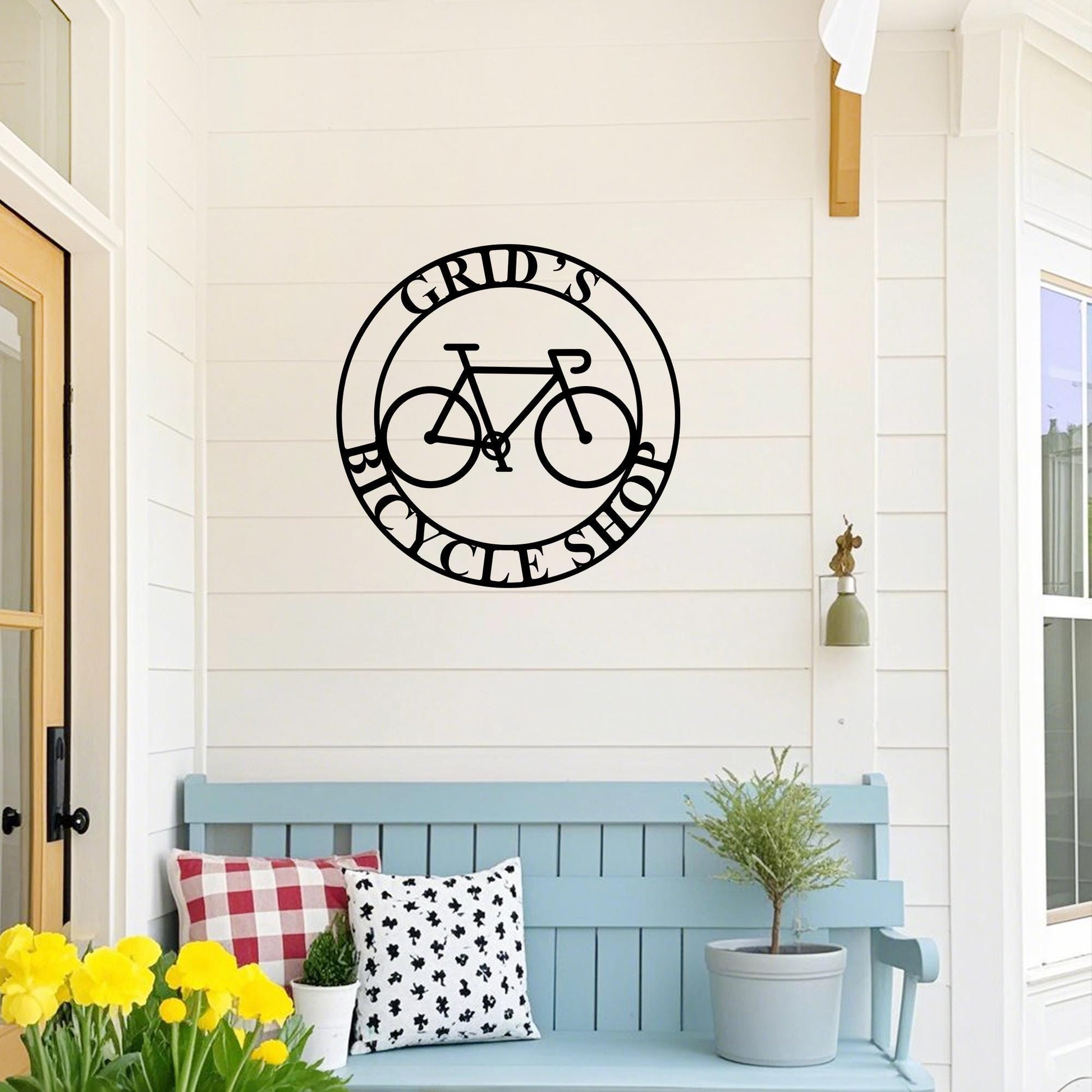 Custom Bicycle Sign,Bicycle Metal Sign,Personalized Bicycle Name Sign,Cycling Wall Decor,Bike Metal Wall Art,Bicycle Lover Gift,Cyclist Gift