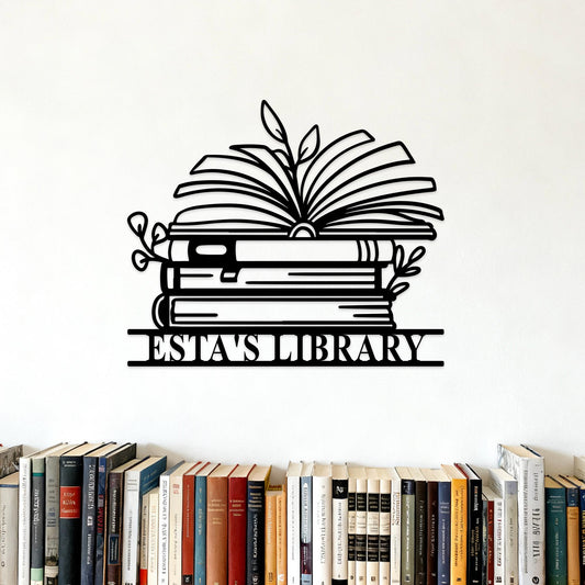 Custom Books Metal Sign,Personalized Reading Room Sign,Books Metal Wall Art,Bookshelf Sign,Reading Corner Decor,Library Sign,Book Club Gifts