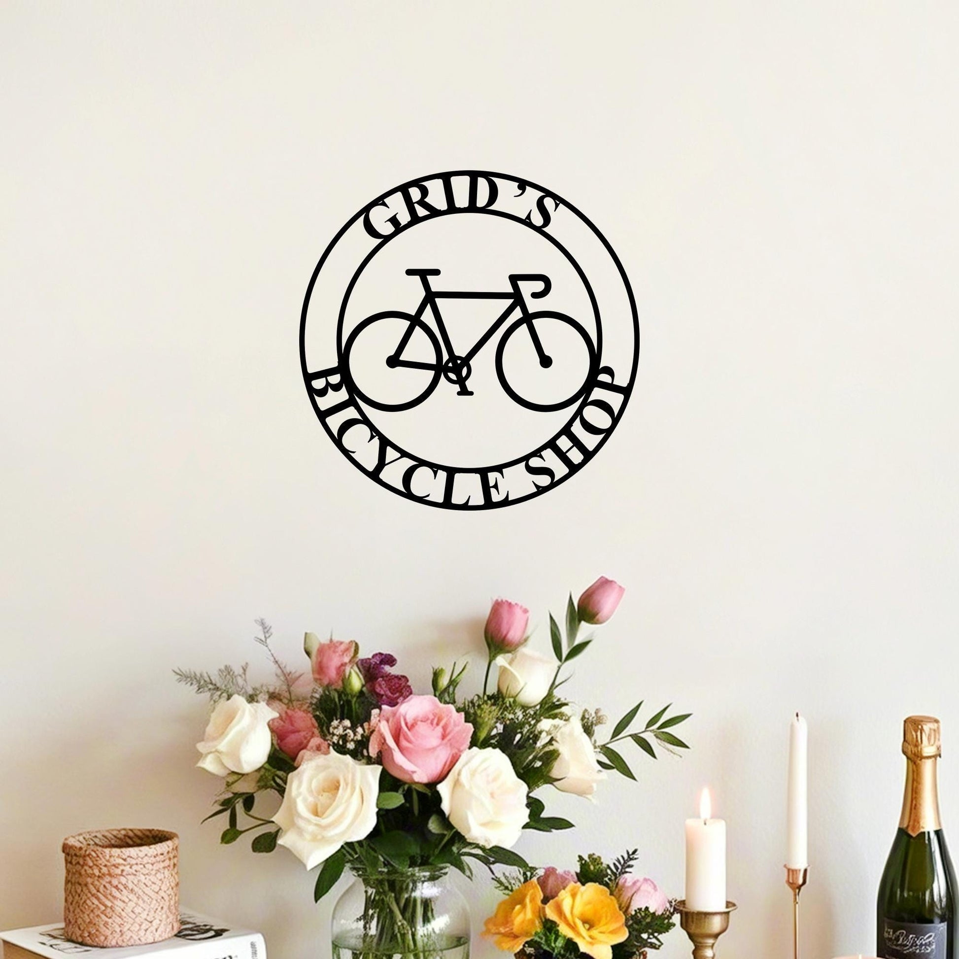 Custom Bicycle Sign,Bicycle Metal Sign,Personalized Bicycle Name Sign,Cycling Wall Decor,Bike Metal Wall Art,Bicycle Lover Gift,Cyclist Gift
